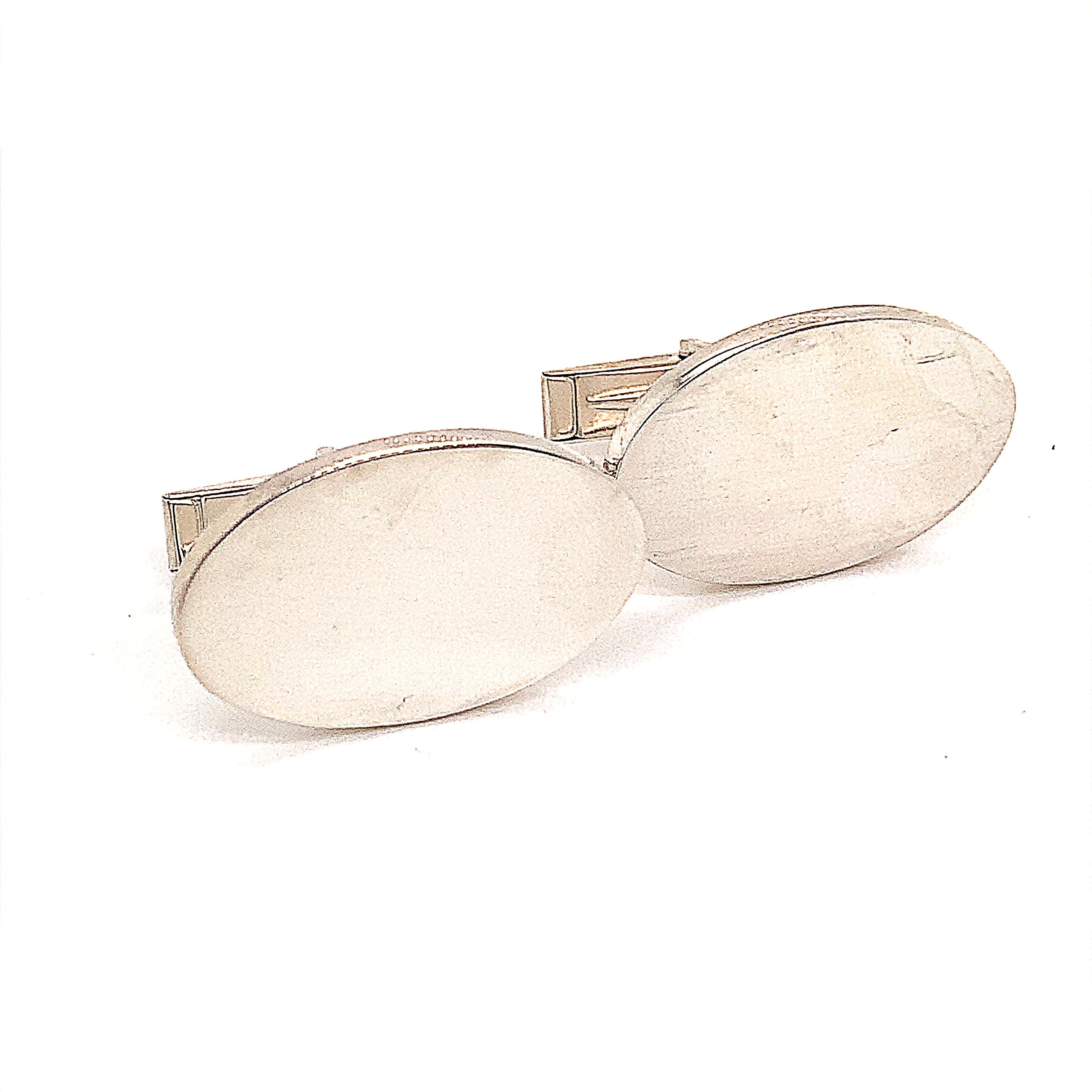 Tiffany & Co. Gemelli ovali larghi in argento Sterling Estate 19 grammi in vendita 6