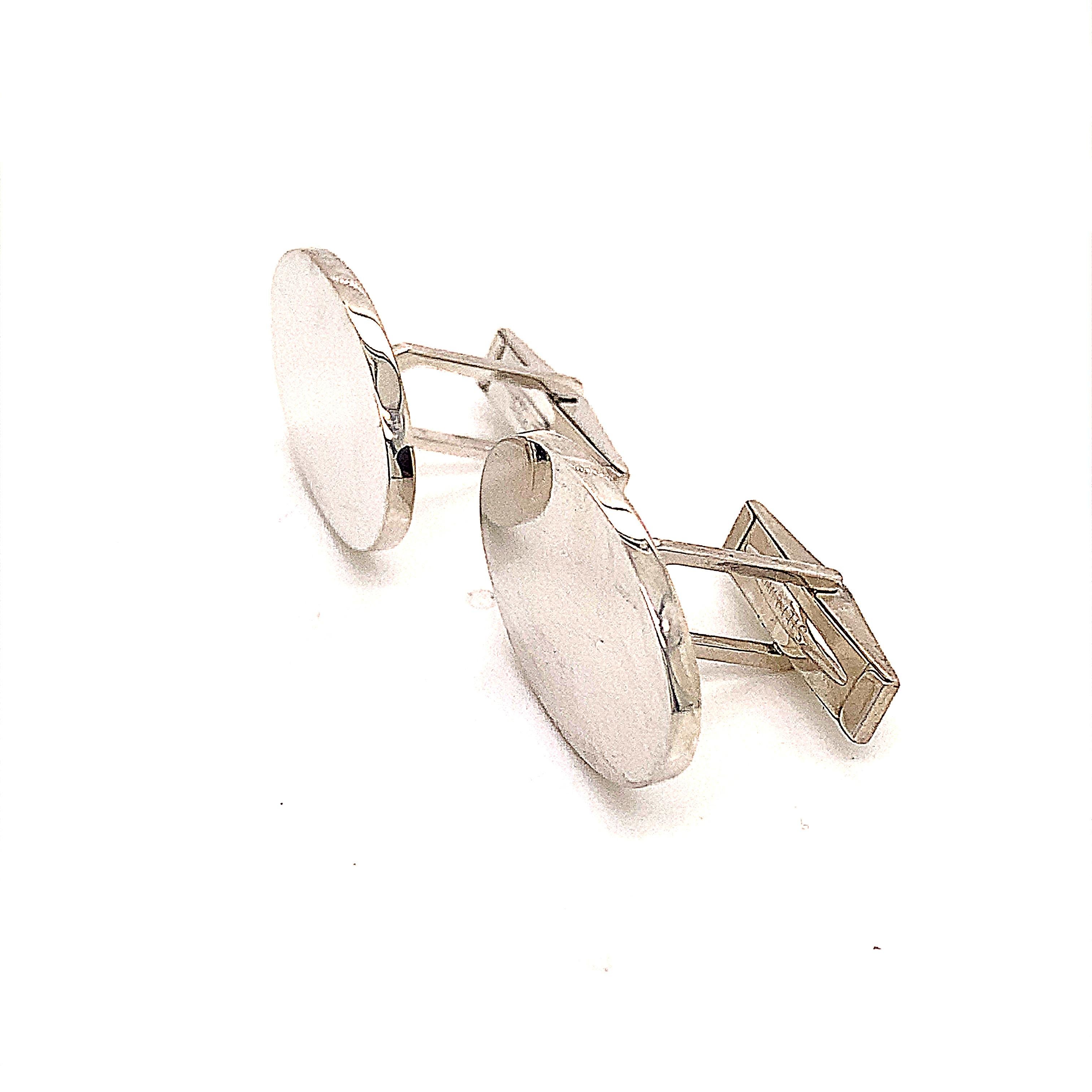 Tiffany & Co. Gemelli ovali larghi in argento Sterling Estate 19 grammi in vendita 7