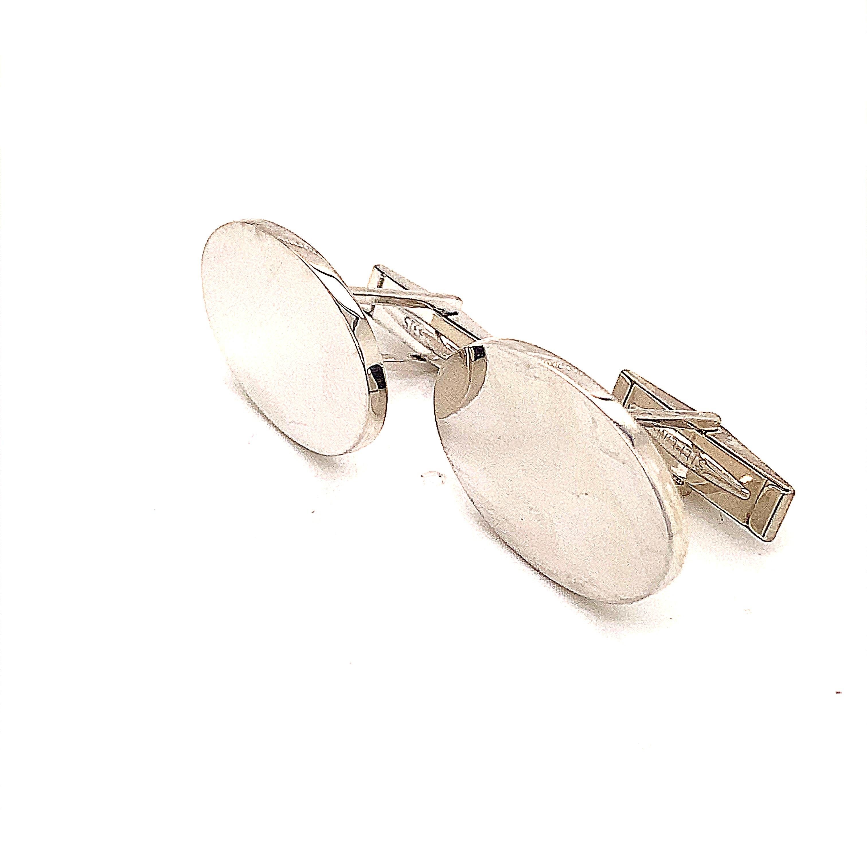 Tiffany & Co. Gemelli ovali larghi in argento Sterling Estate 19 grammi in vendita 3