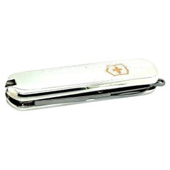 Tiffany & Co Estate Swiss Army Pocket Knife and Key Chain 18k Gold + Silver