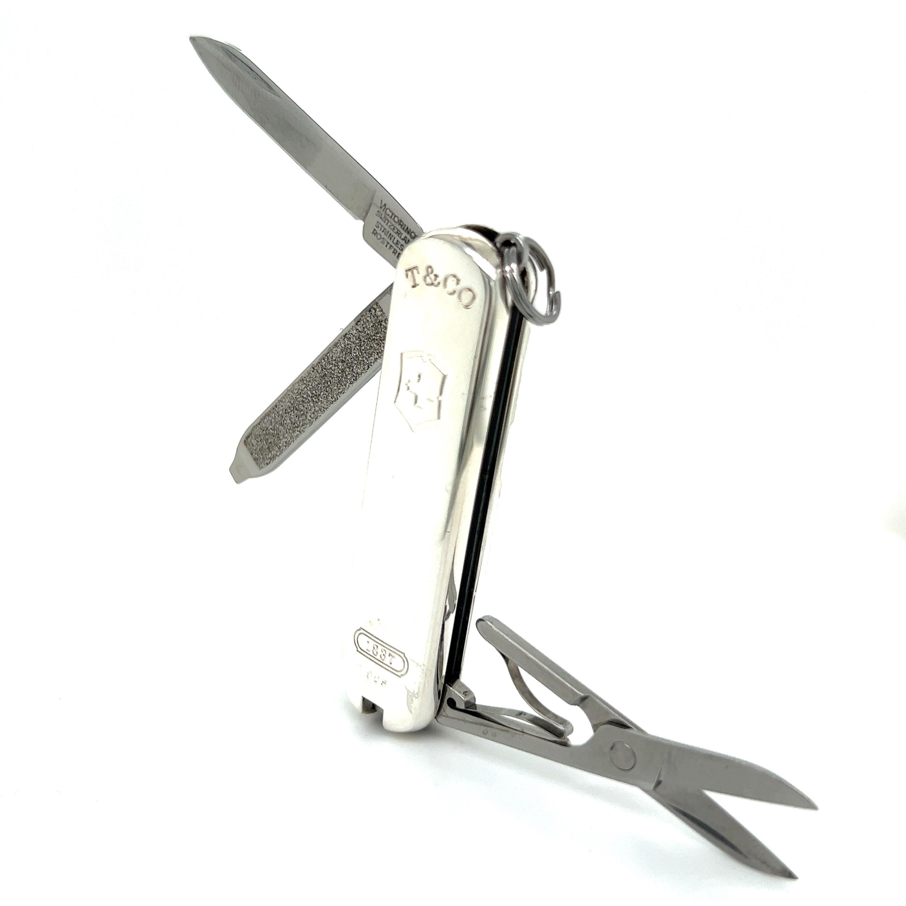 Women's or Men's Tiffany & Co Estate Swiss Army Pocket Knife Silver 