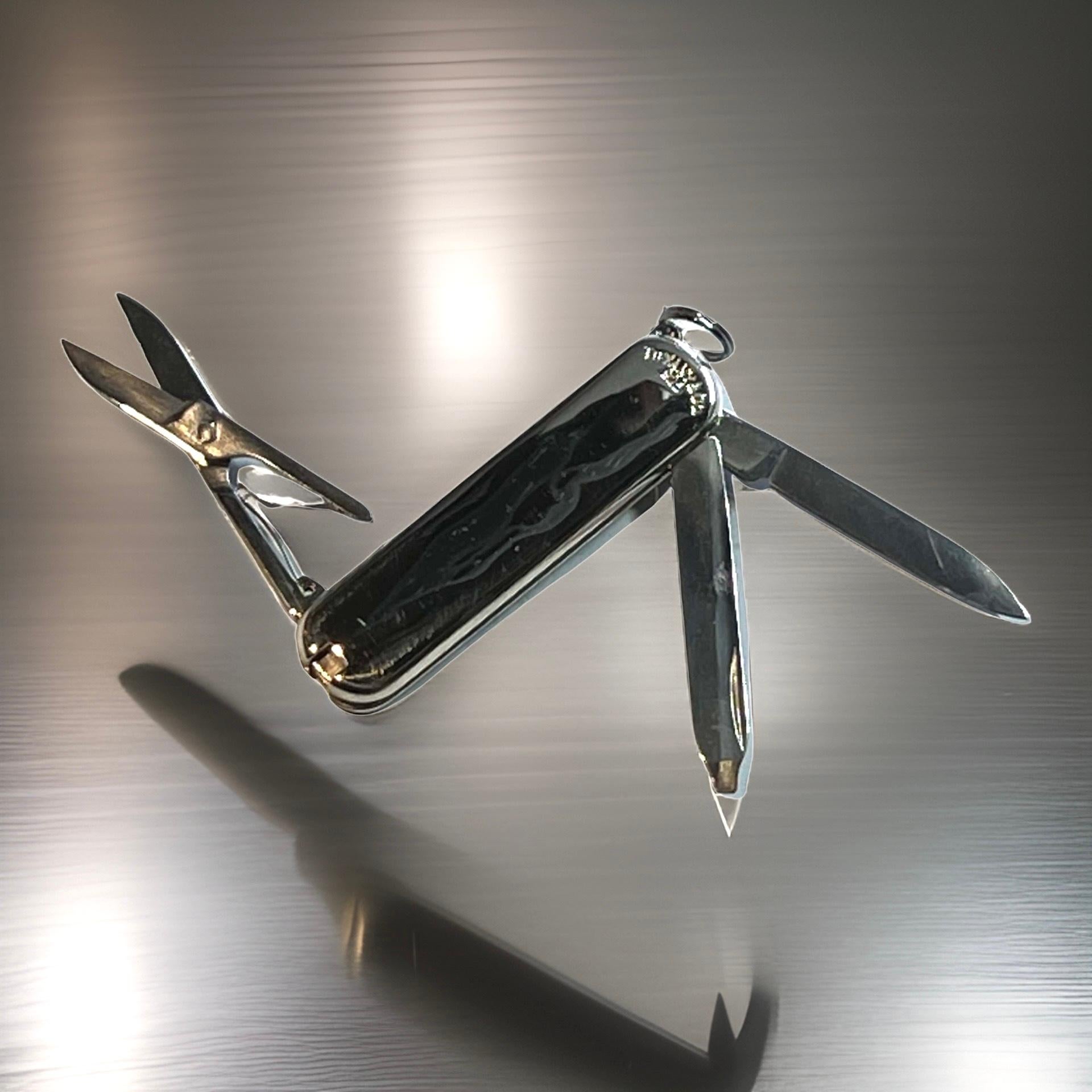 Tiffany & Co Estate Swiss Army Pocket Knife Silver For Sale 2