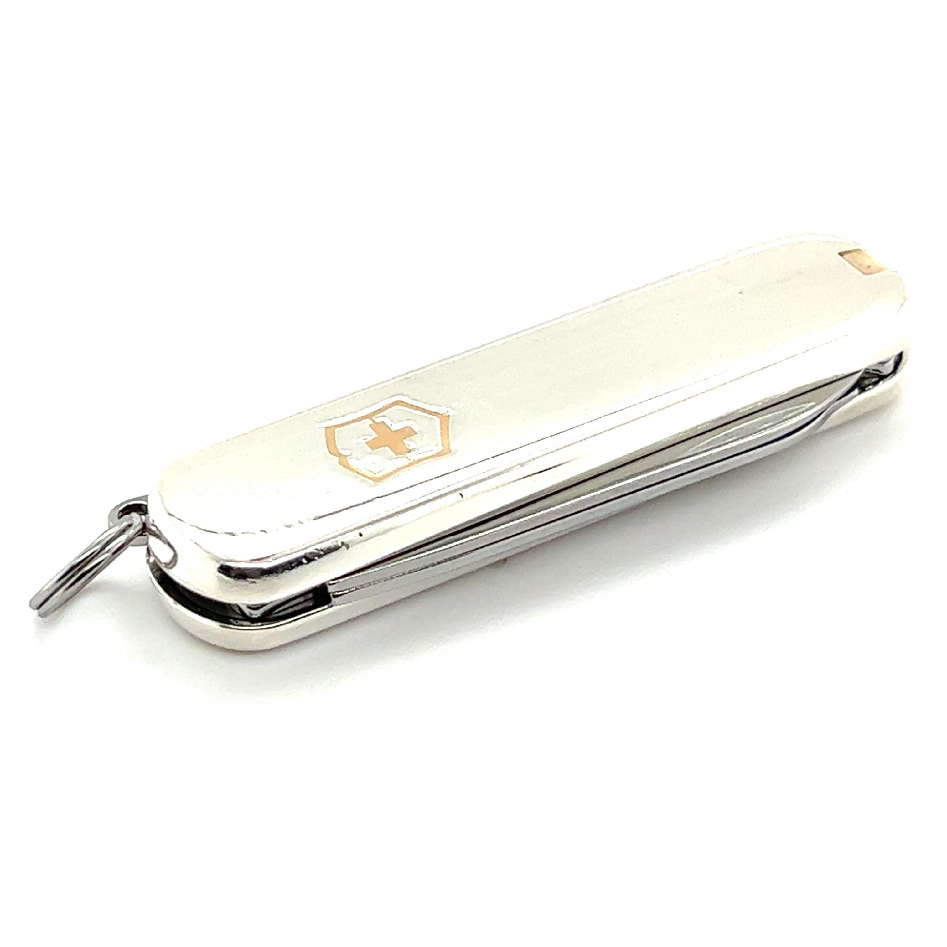 Tiffany & Co Estate Swiss Army Victorinox Knife 18k Gold Sterling Silver 4
