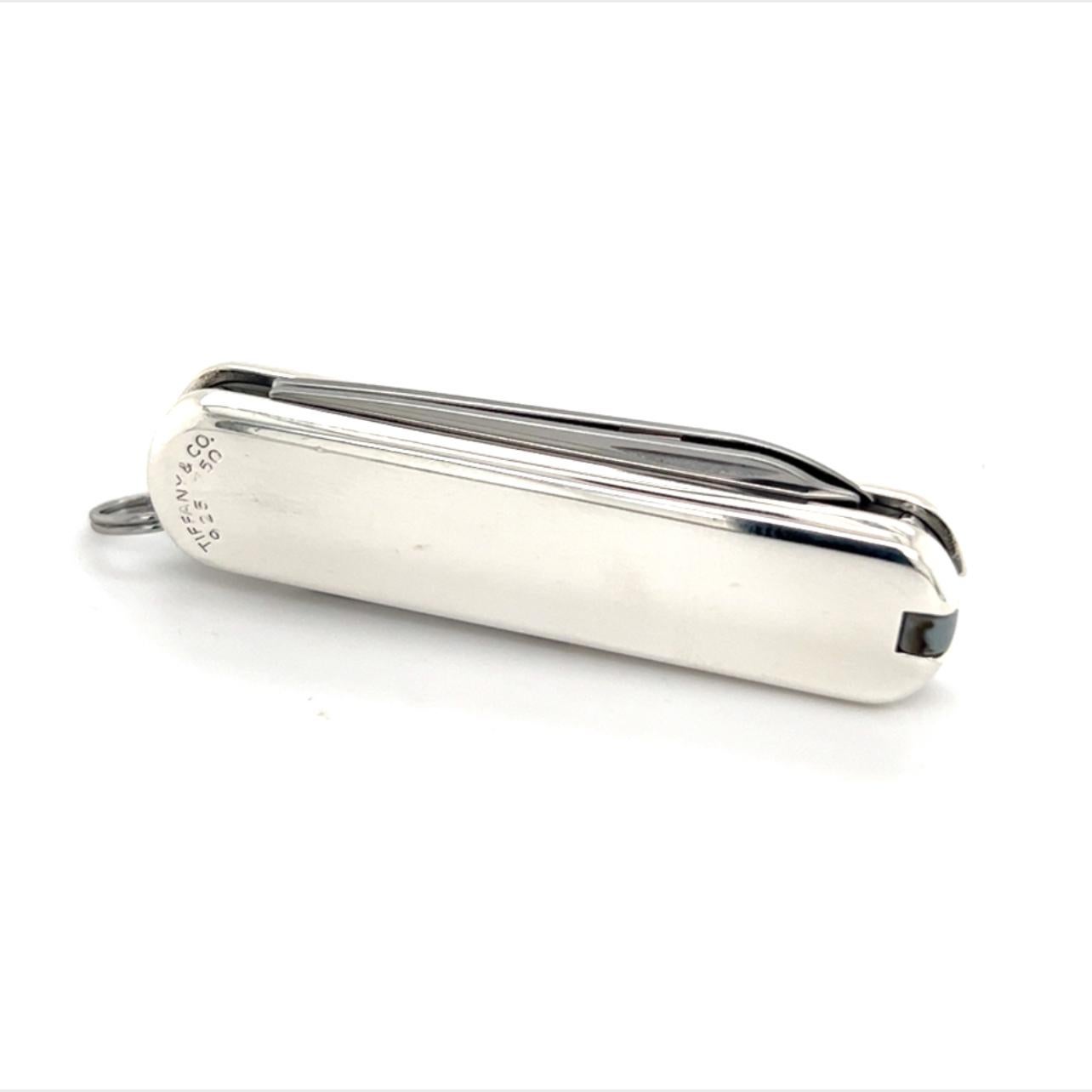 Couteau Victorinox de l'armée suisse en or 18 carats et argent sterling Tiffany & Co Estate 4