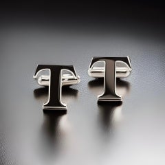 Tiffany & Co T Cufflinks Sterling Silver 7 Grams Estate