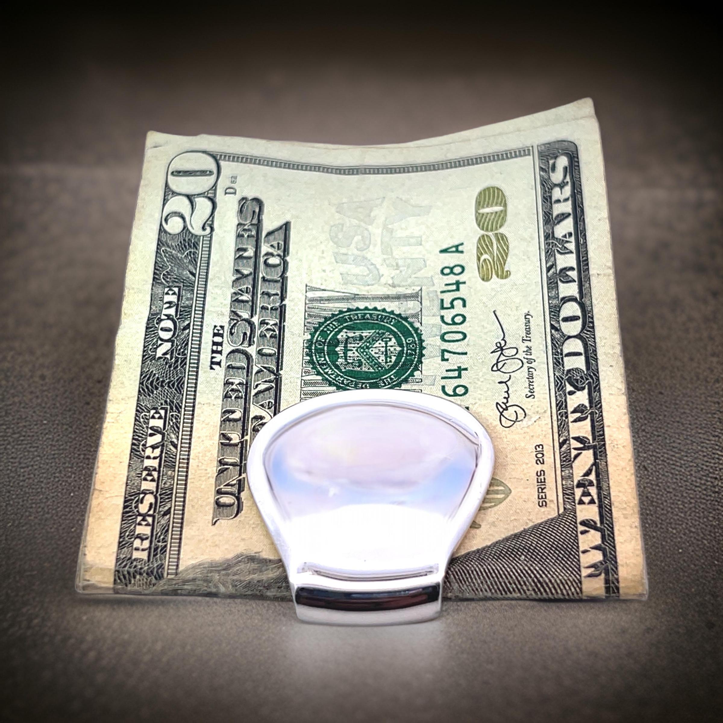 Tiffany & Co Estate Pinza para billetes con huella del pulgar Plata de ley 17 gramos en venta 2