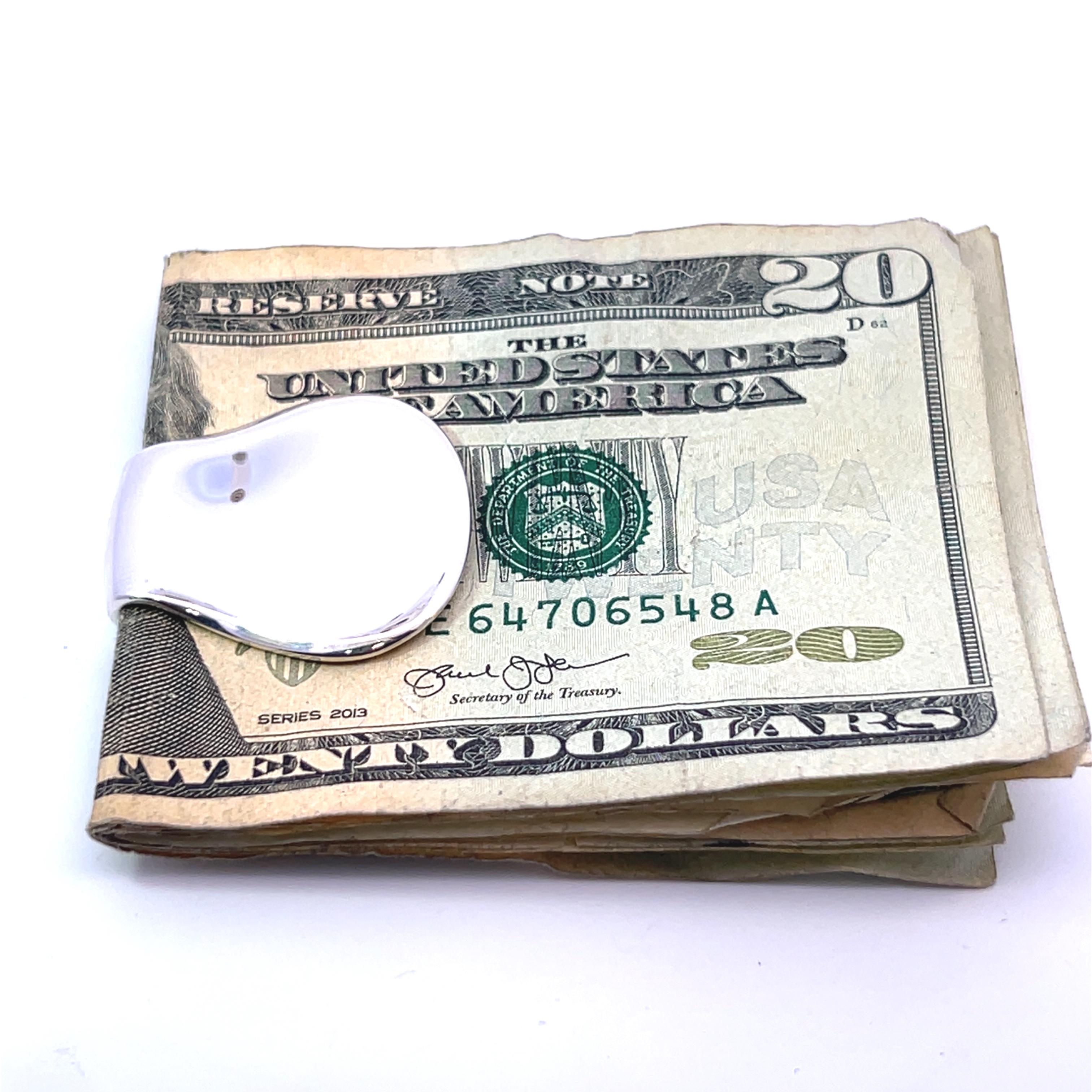 Tiffany & Co Estate Pinza para billetes con huella del pulgar Plata de ley 17 gramos en venta 3