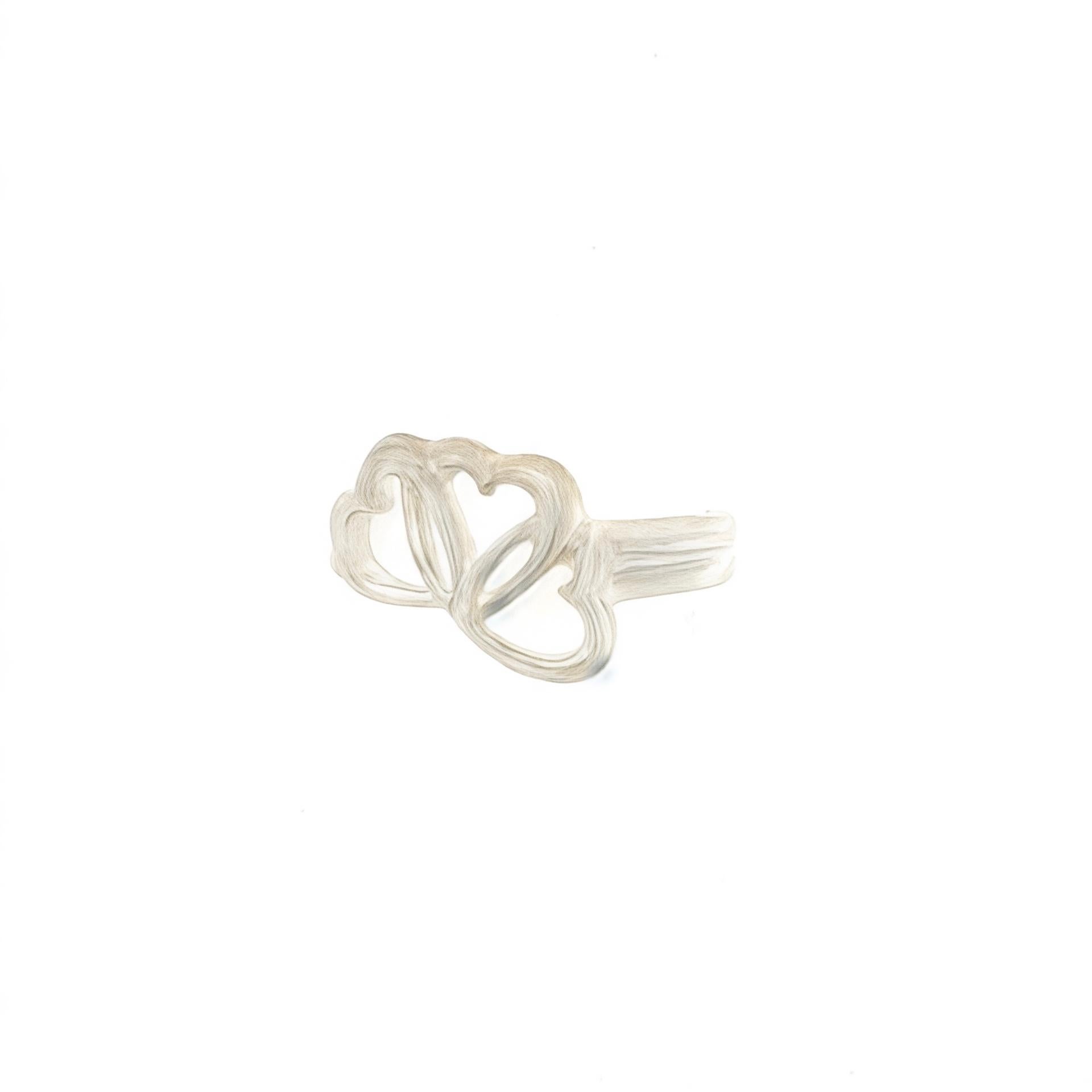 Tiffany & Co Nachlass Dreifacher Herzring Größe 6 Sterlingsilber 2,2 Gramm im Zustand „Gut“ im Angebot in Brooklyn, NY
