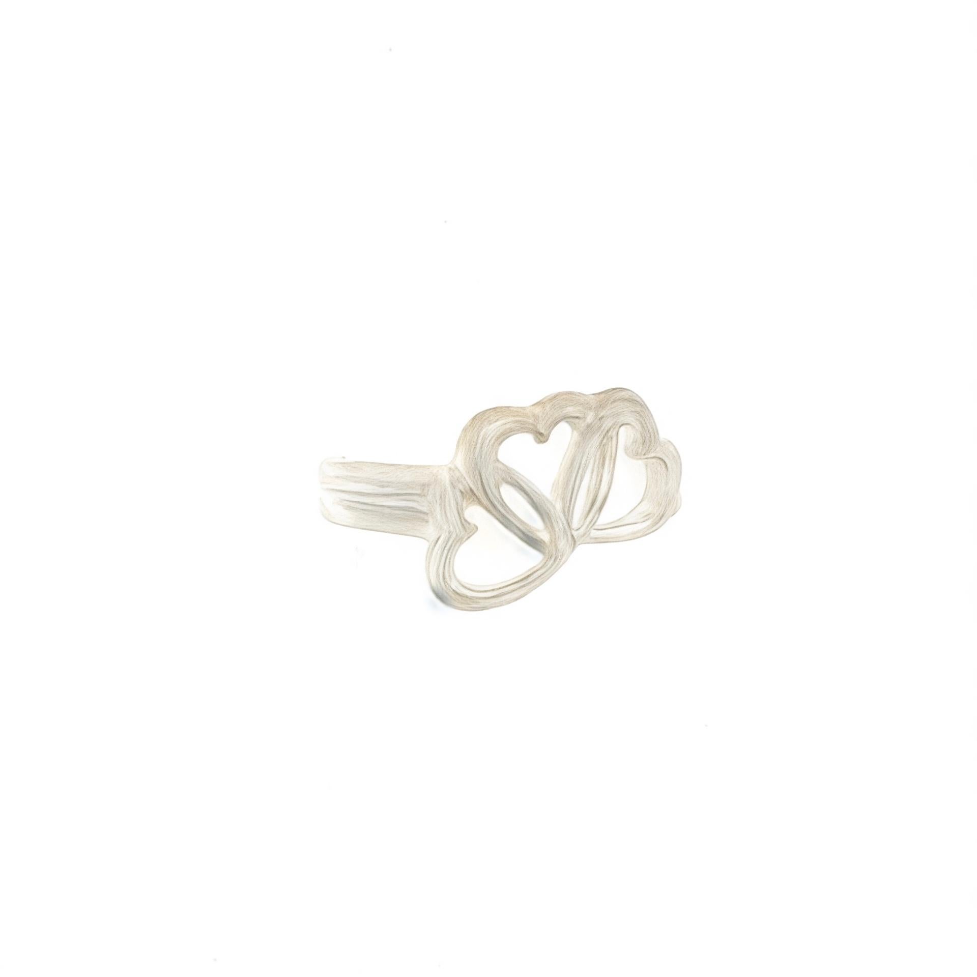 Tiffany & Co Nachlass Dreifacher Herzring Größe 6 Sterlingsilber 2,2 Gramm im Angebot 1