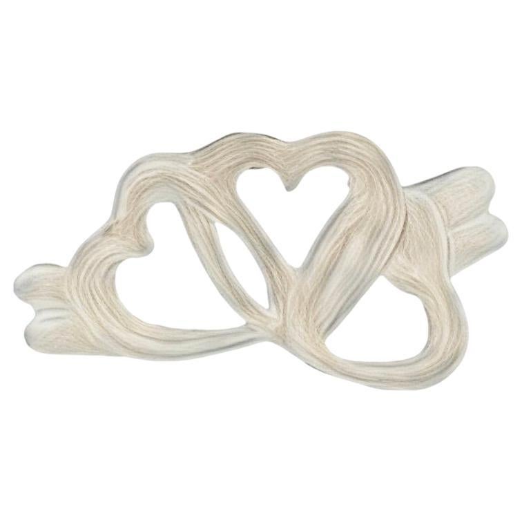 Tiffany & Co Estate Triple Heart Ring Size 6 Sterling Silver 2.2 Grams