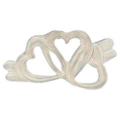 Tiffany & Co Estate Triple Heart Ring Size 6 Sterling Silver 2.2 Grams