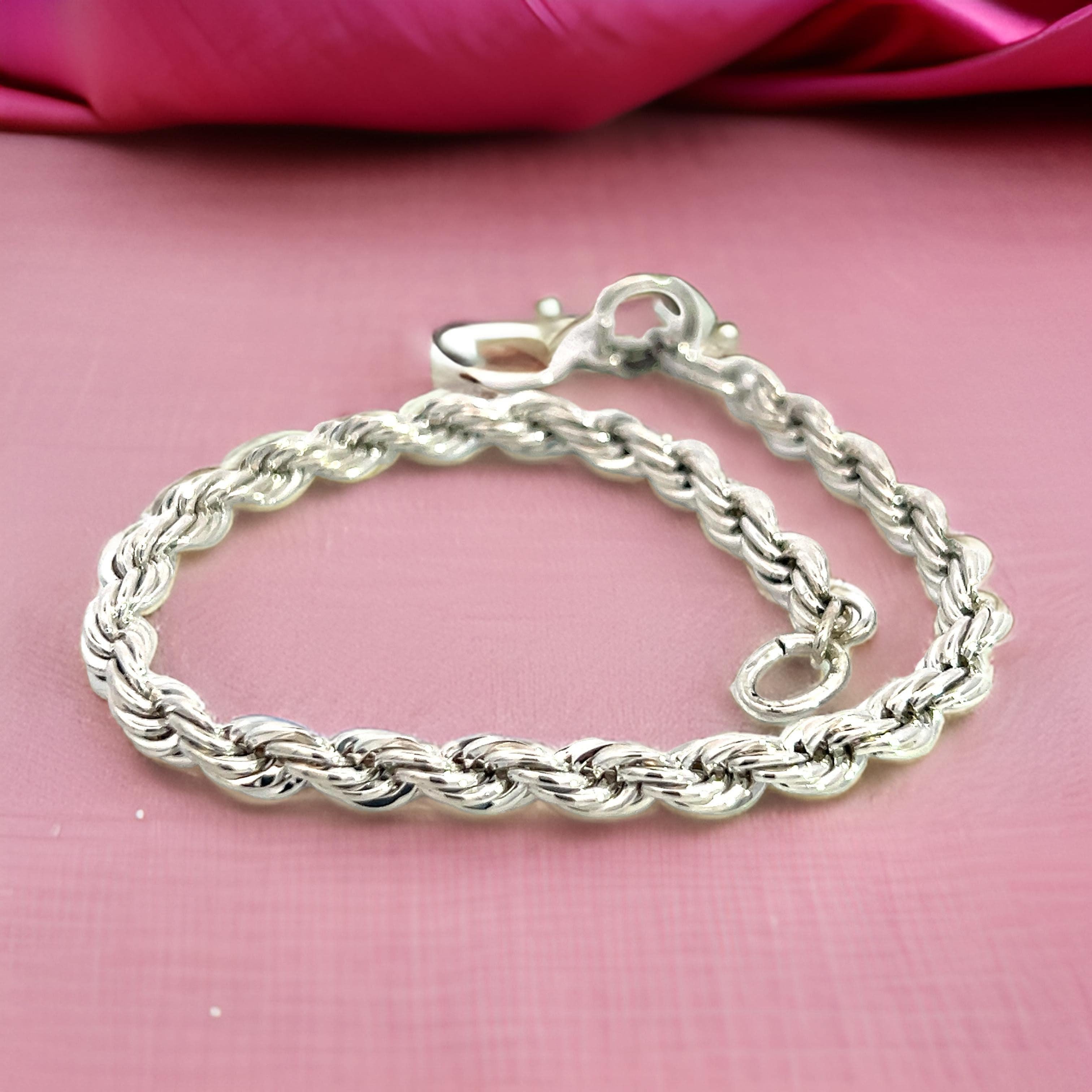 Tiffany & Co Estate Twisted Rope Bracelet With Heart 8