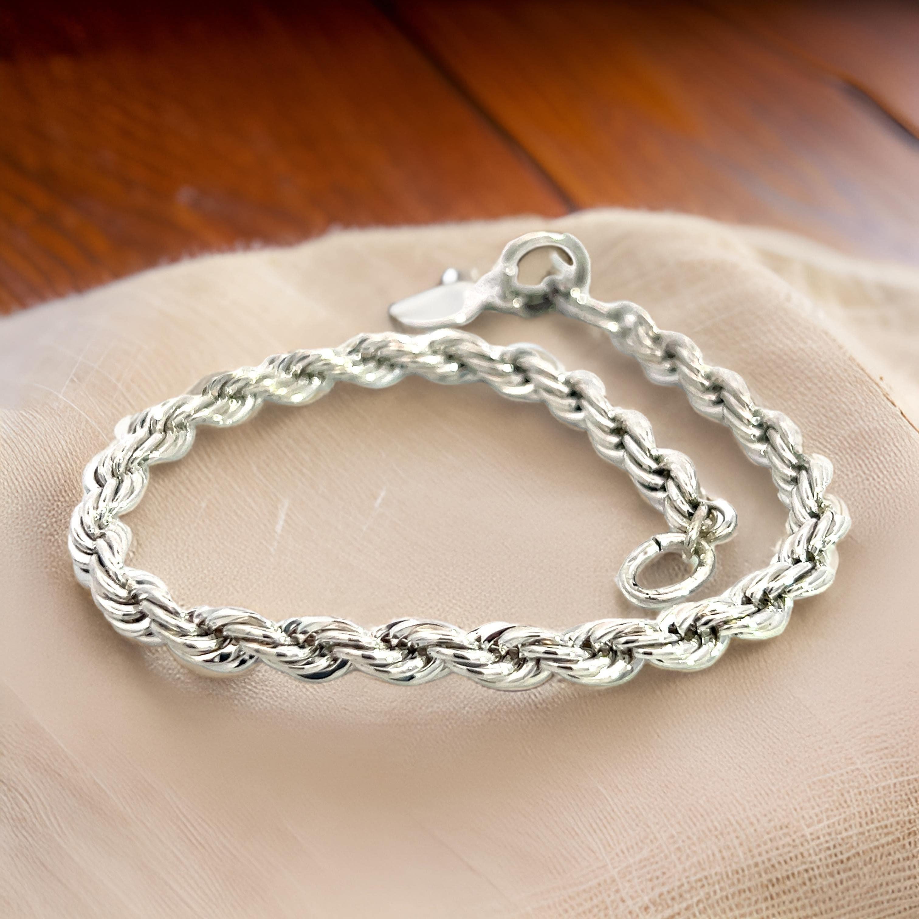 Tiffany & Co Estate Twisted Rope Bracelet With Heart 8