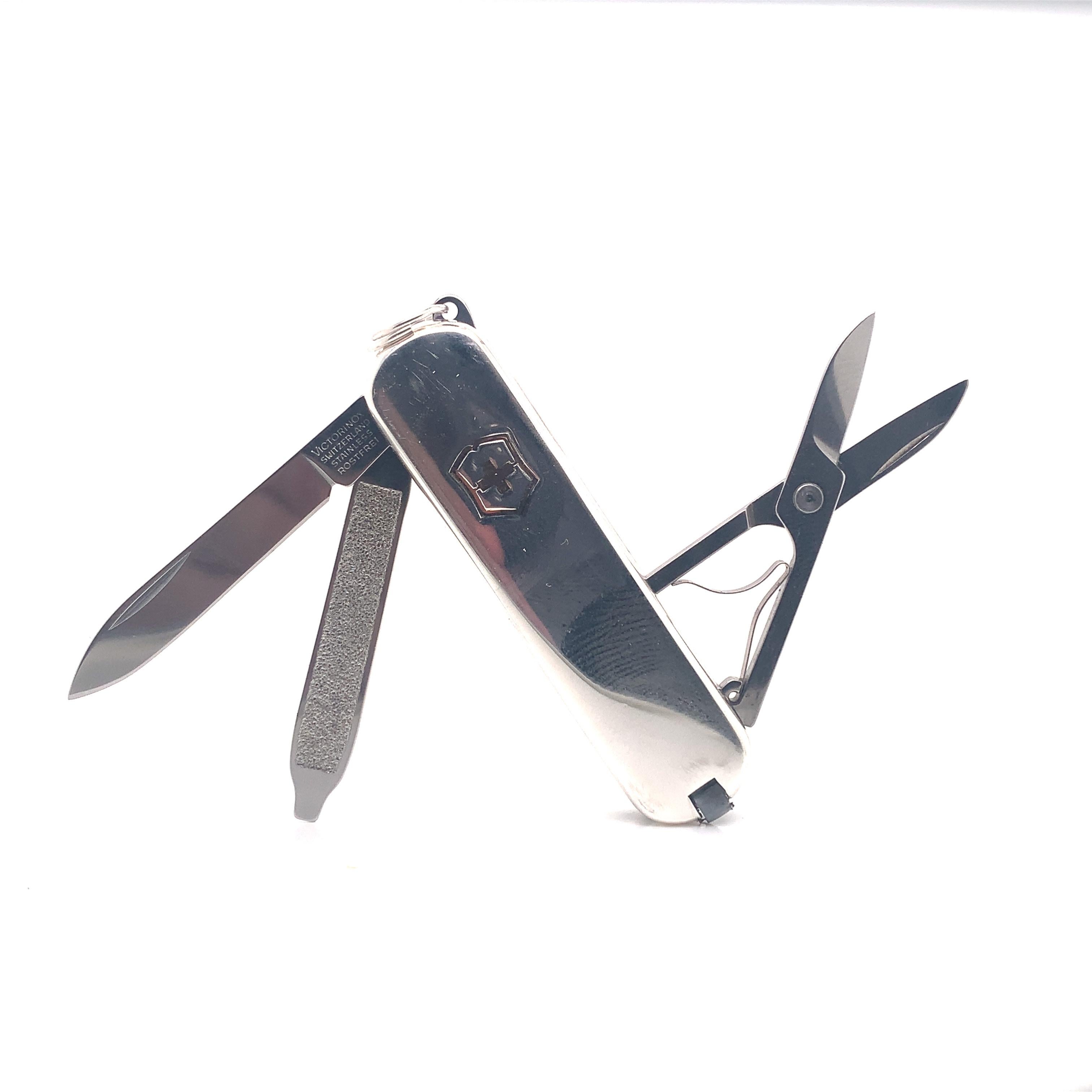 Victorinox Schweizer Armee Taschenmesser Silber 18k Gold 43.9g, Nachlass von Tiffany & Co im Zustand „Gut“ in Brooklyn, NY