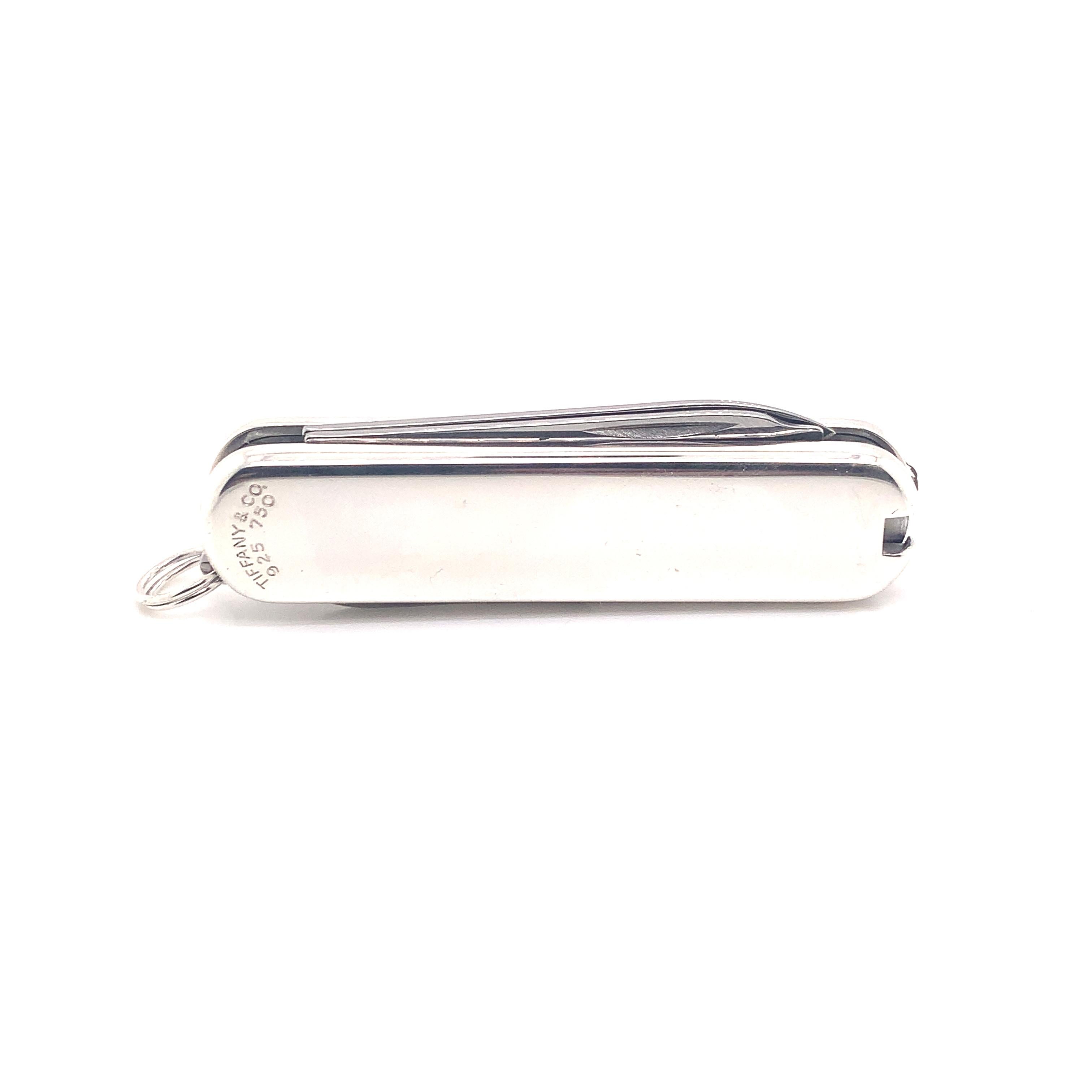 Men's Tiffany & Co Estate Victorinox Swiss Army Pocket Knife Silver 18k Gold 43.9g