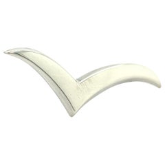 Vintage Tiffany 
Co. Estate Wave Brooch Pin Sterling Silver