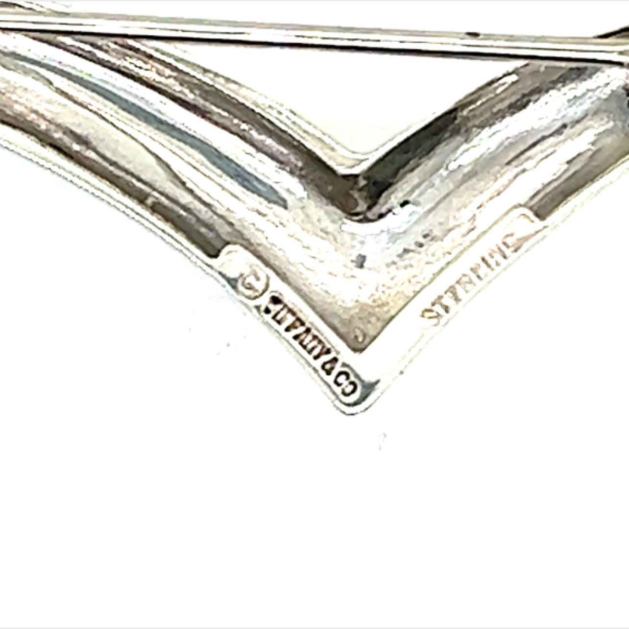 Tiffany & Co. Estate Wave Brooch Pin Sterling Silver 4