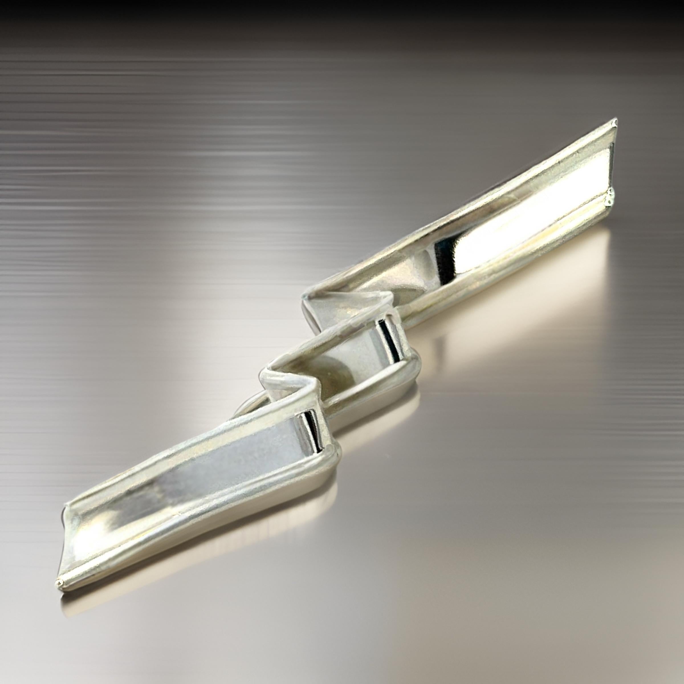Tiffany & Co. Estate Wave Brosche Sterling Silber 5 Gramm im Angebot 1