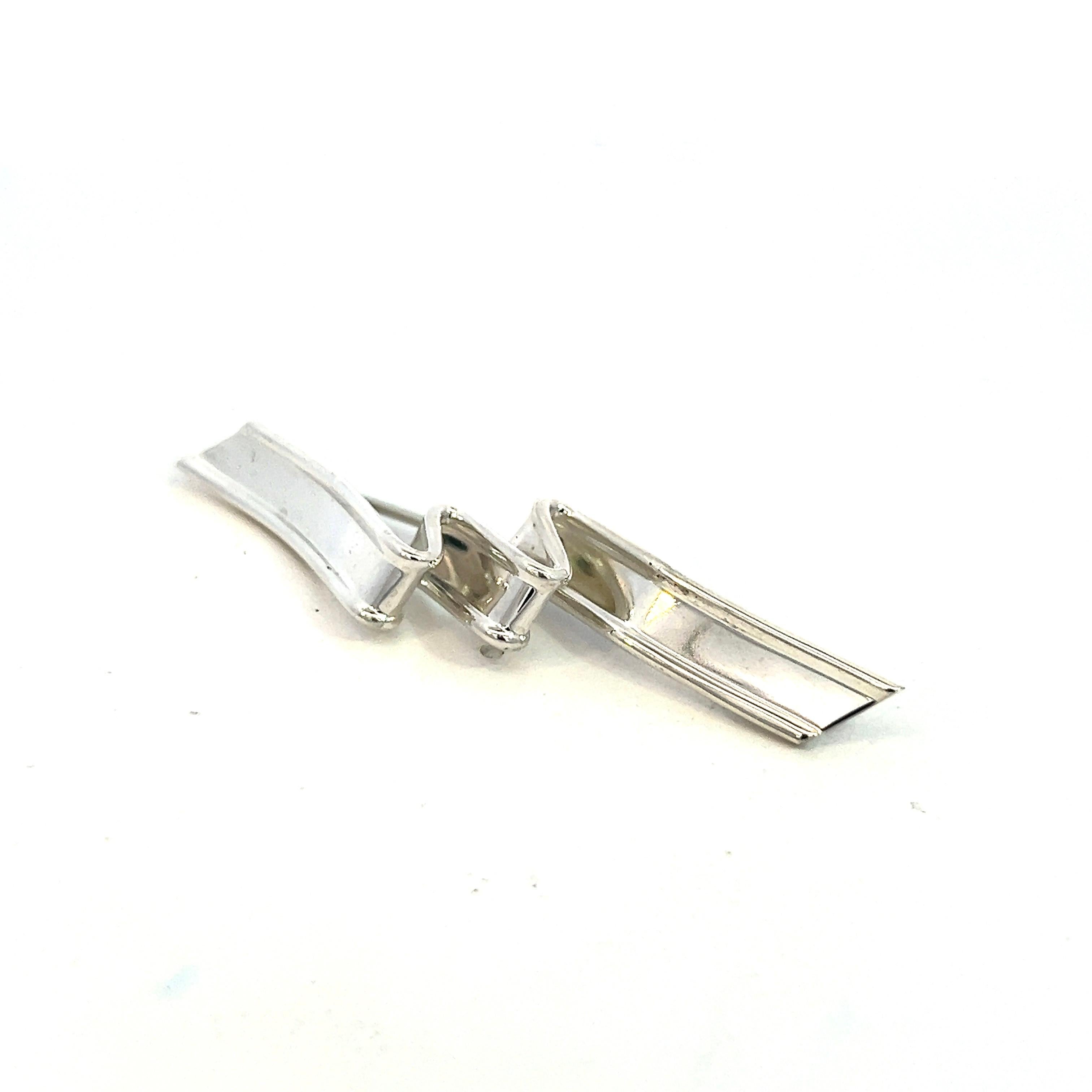 Tiffany & Co. Estate Wave Brosche Sterling Silber 5 Gramm im Angebot 2