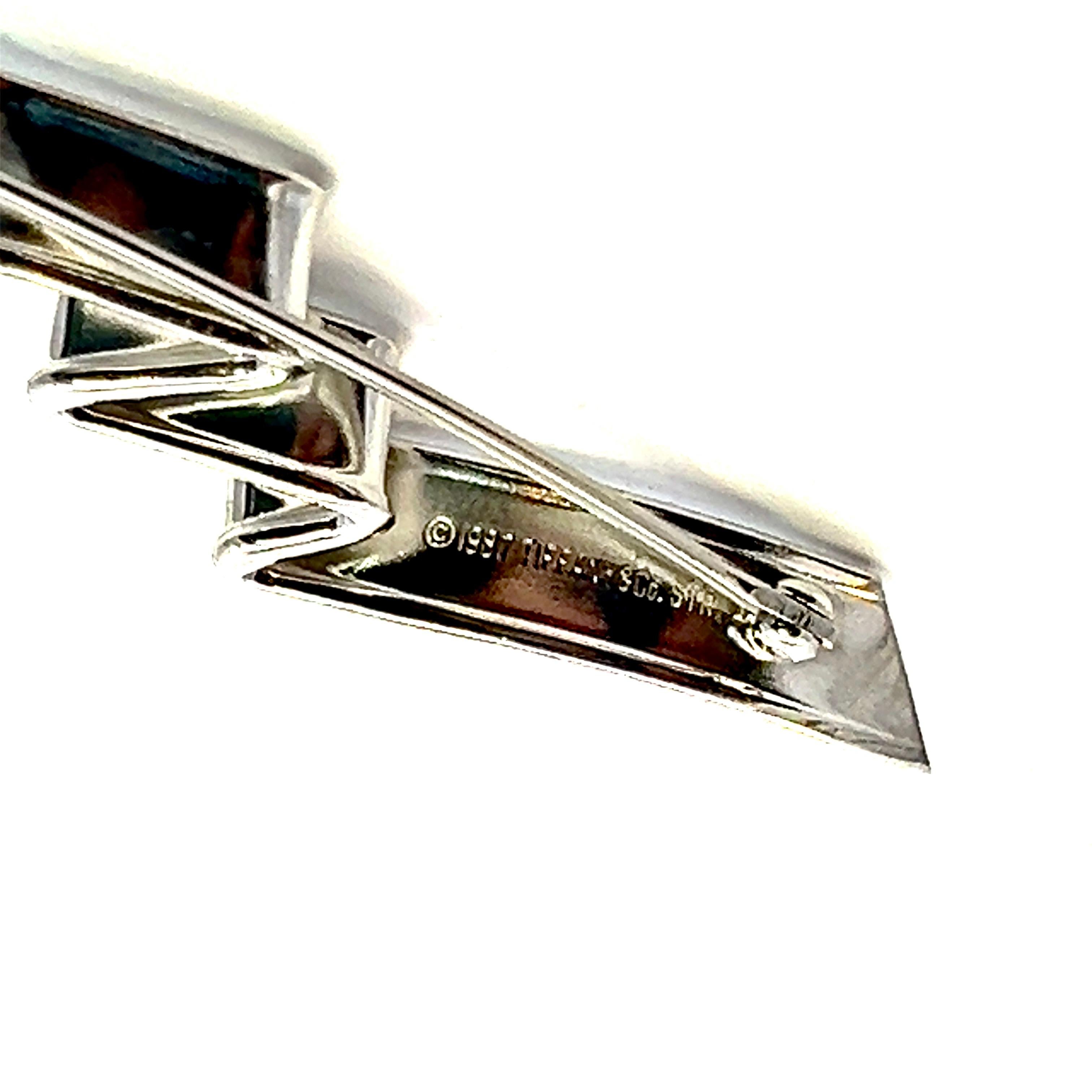 Tiffany & Co. Estate Wave Brosche Sterling Silber 5 Gramm im Angebot 5