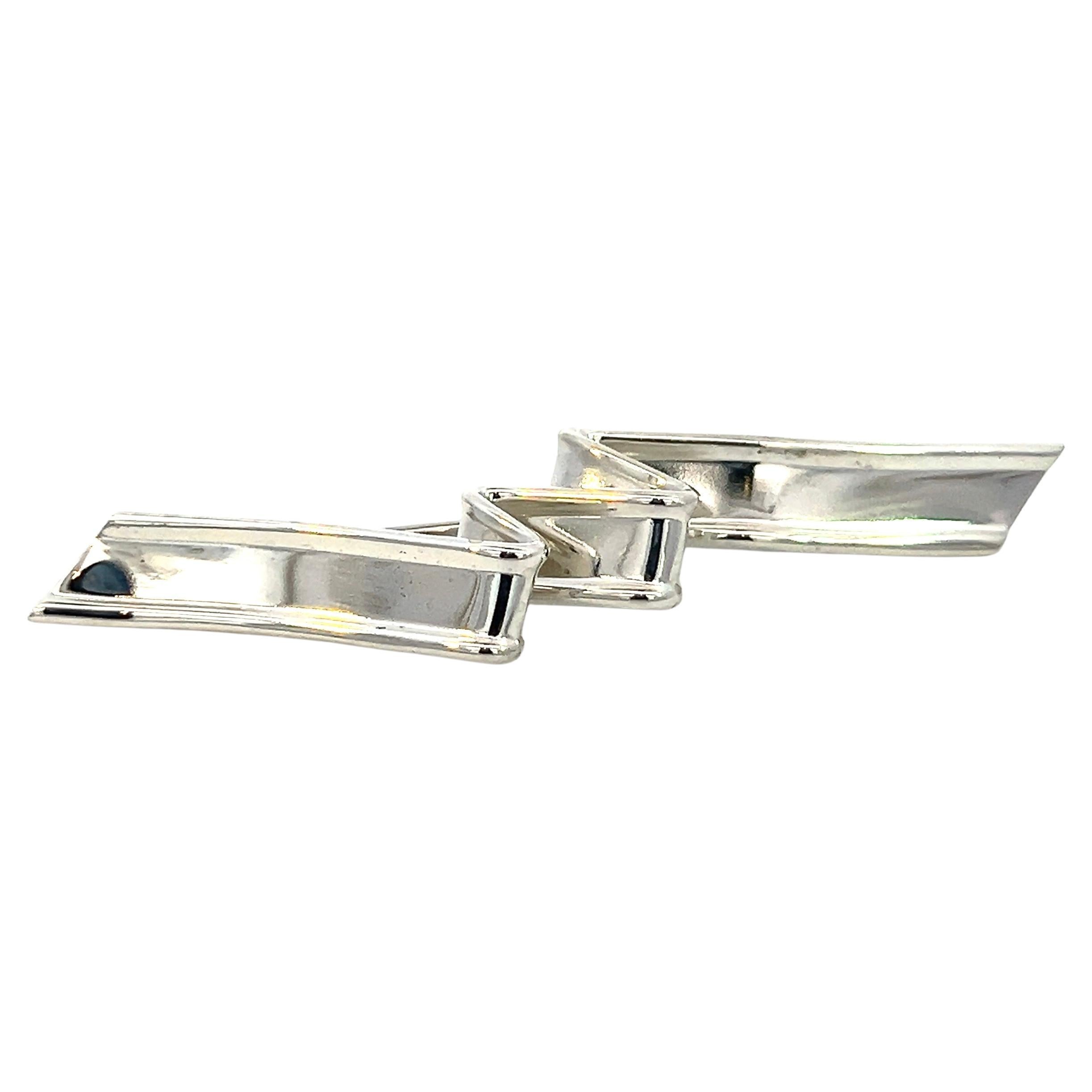 Tiffany & Co Estate Wave Brooch Sterling Silver 5 Grams