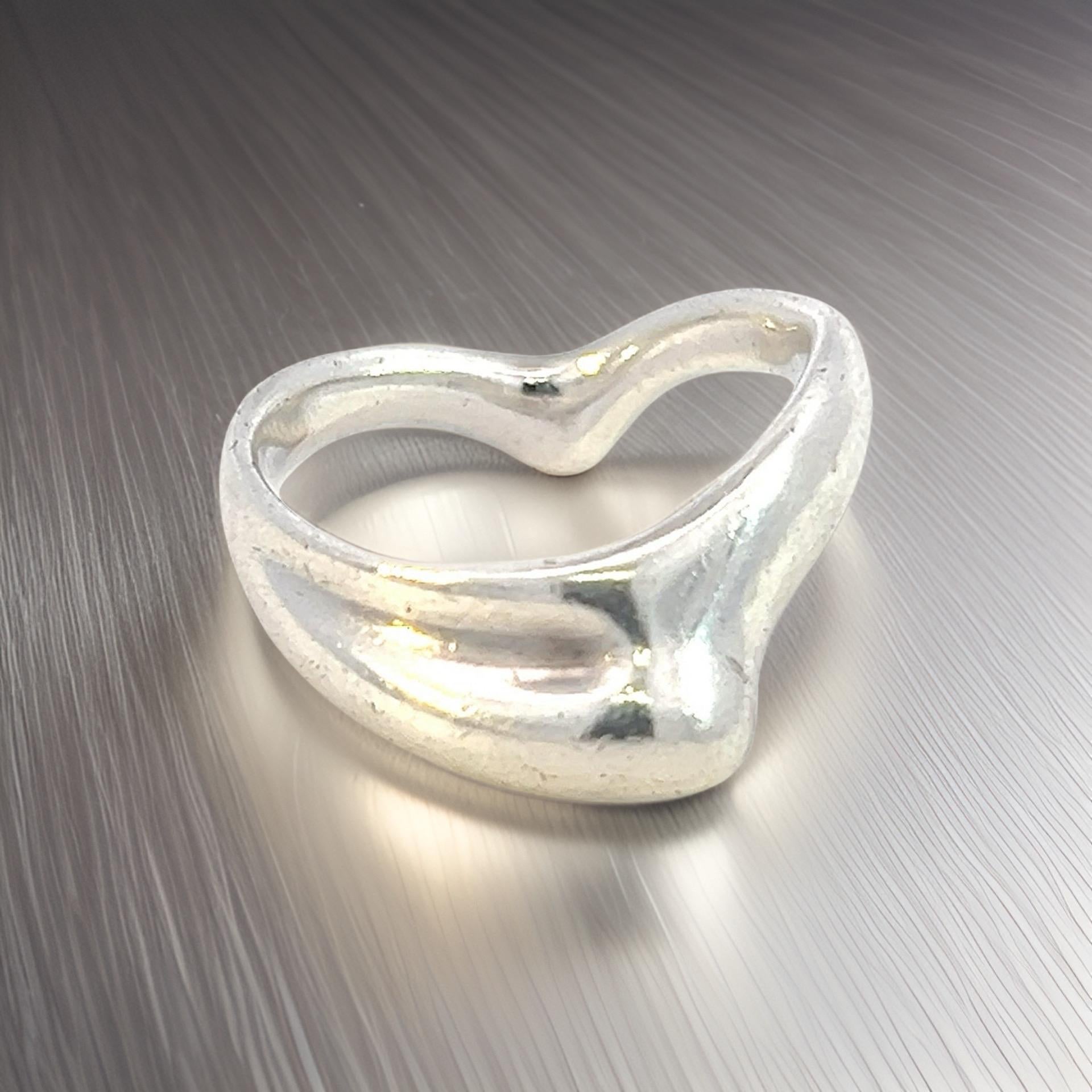 Bague de succession Tiffany & Co par Elsa Peretti, taille 6, argent sterling Pour femmes en vente