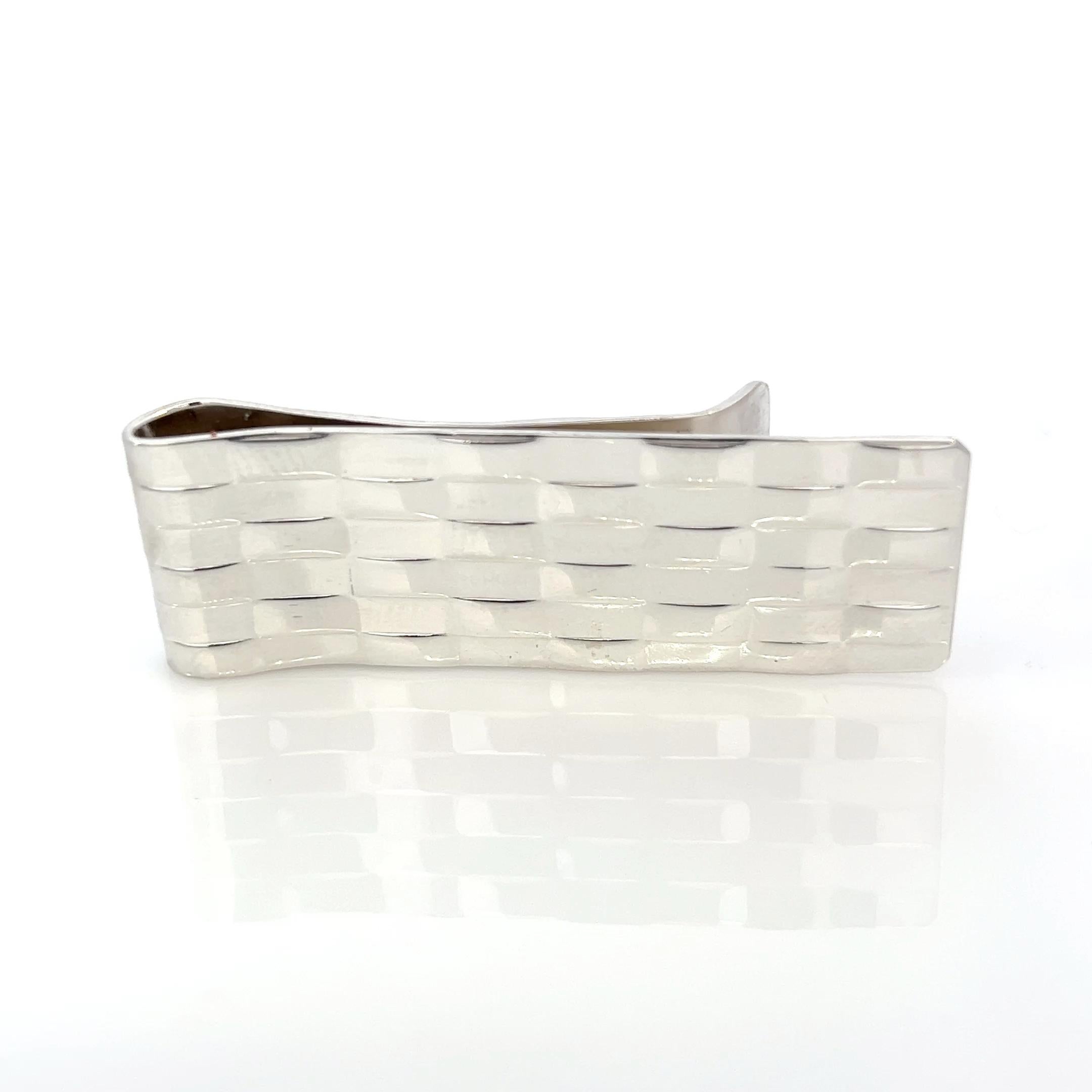 Tiffany & Co Estate Weave Pinza para billetes Plata de ley 16.6 gramos en venta 7