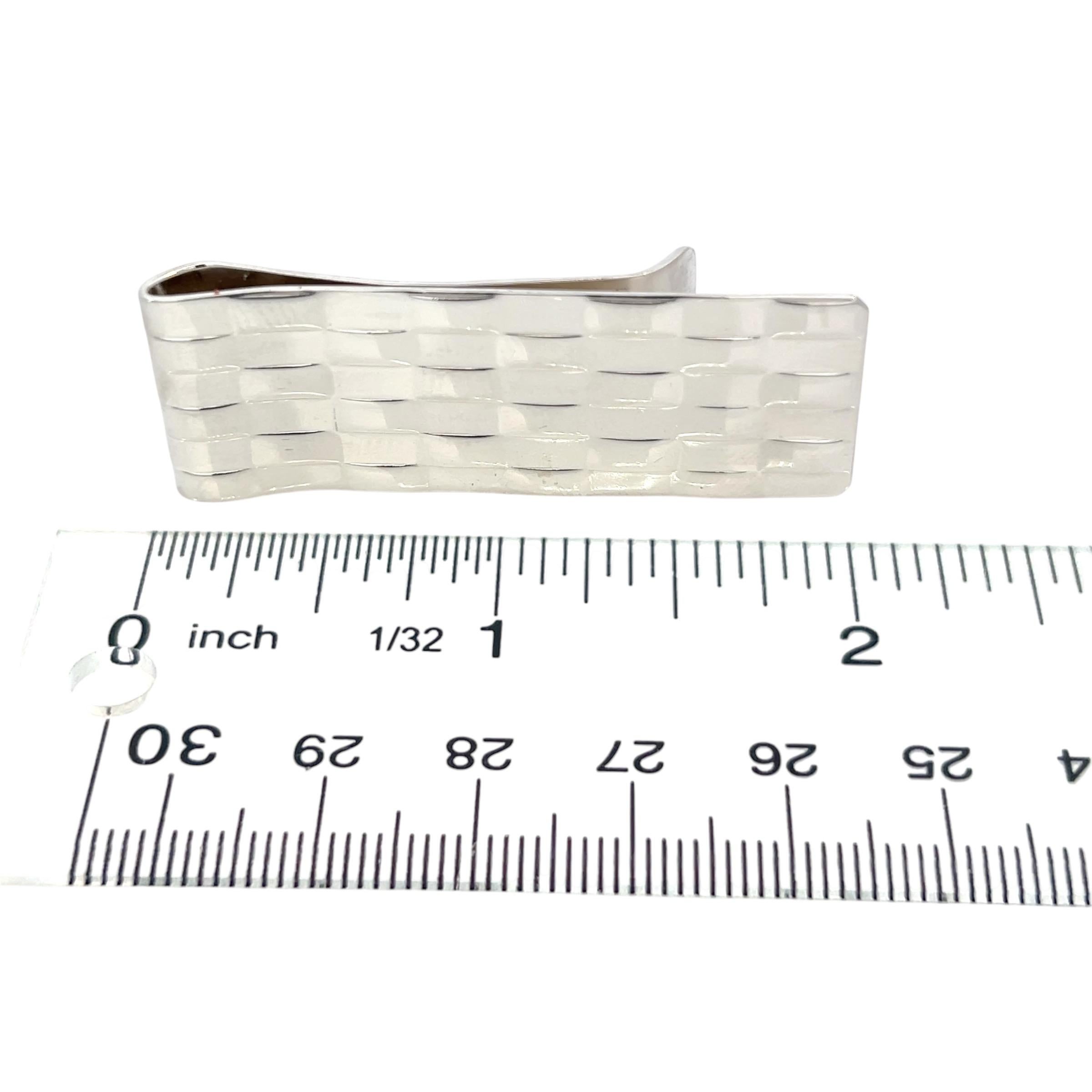 Tiffany & Co Estate Weave Pinza para billetes Plata de ley 16.6 gramos en venta 8