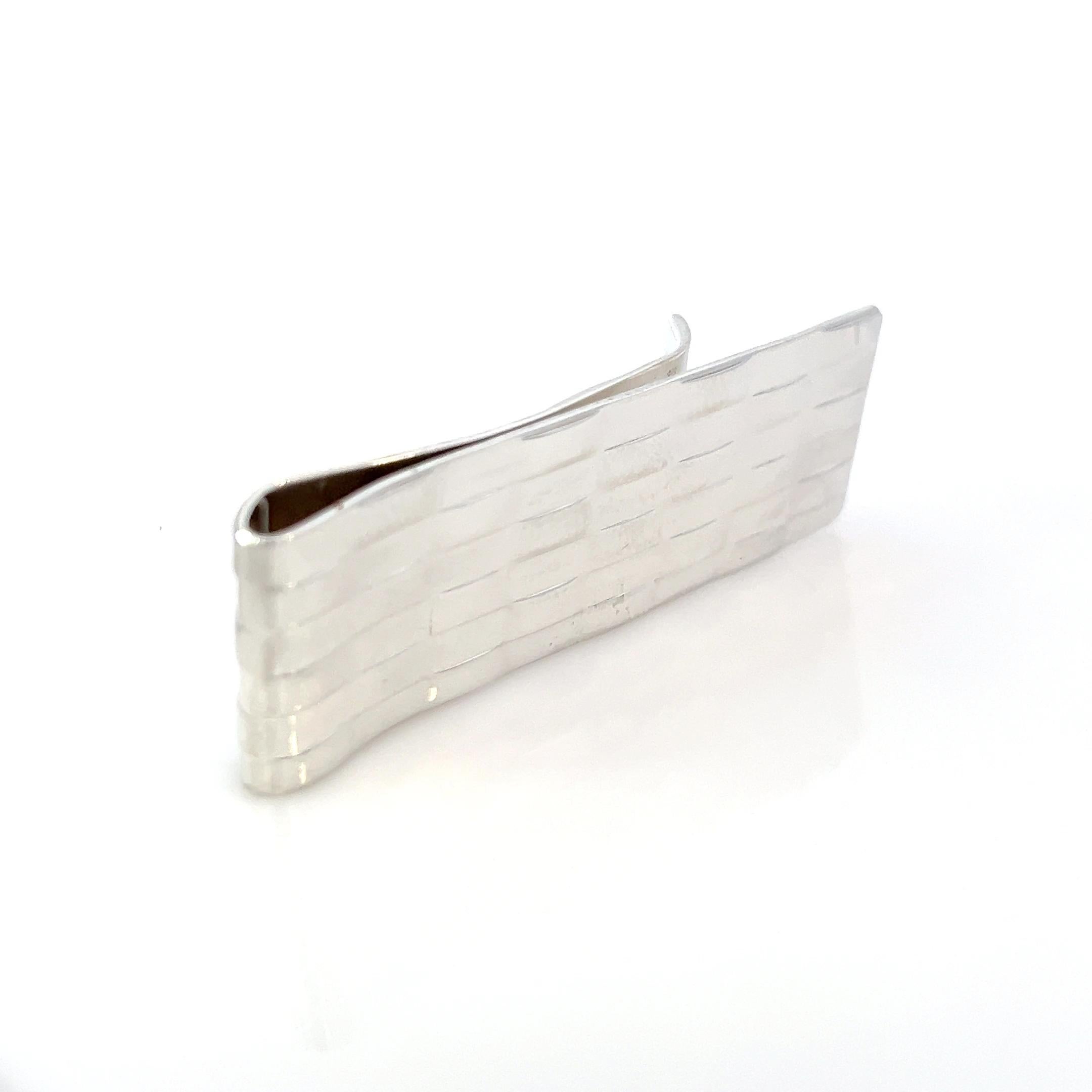 Tiffany & Co Estate Weave Pinza para billetes Plata de ley 16.6 gramos en venta 1
