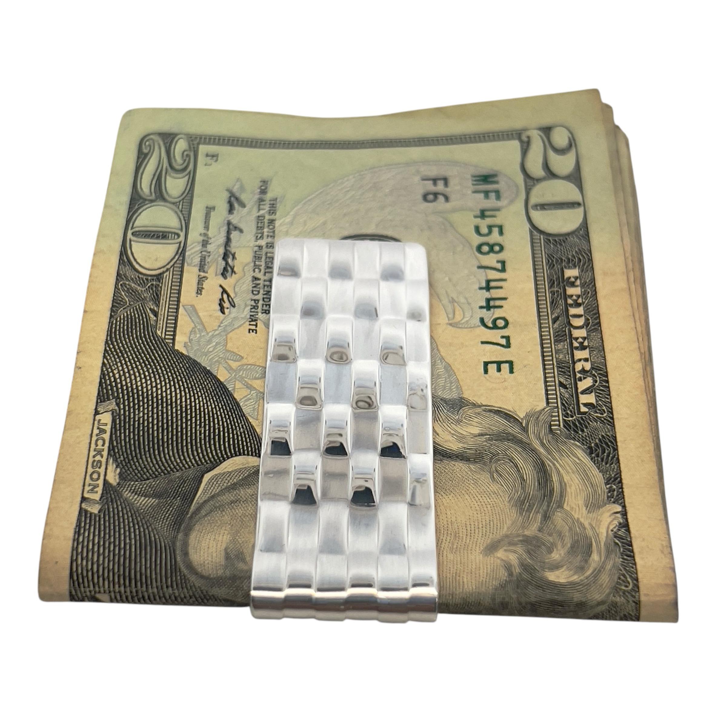 Tiffany & Co Estate Weave Pinza para billetes Plata de ley 16.6 gramos en venta 2
