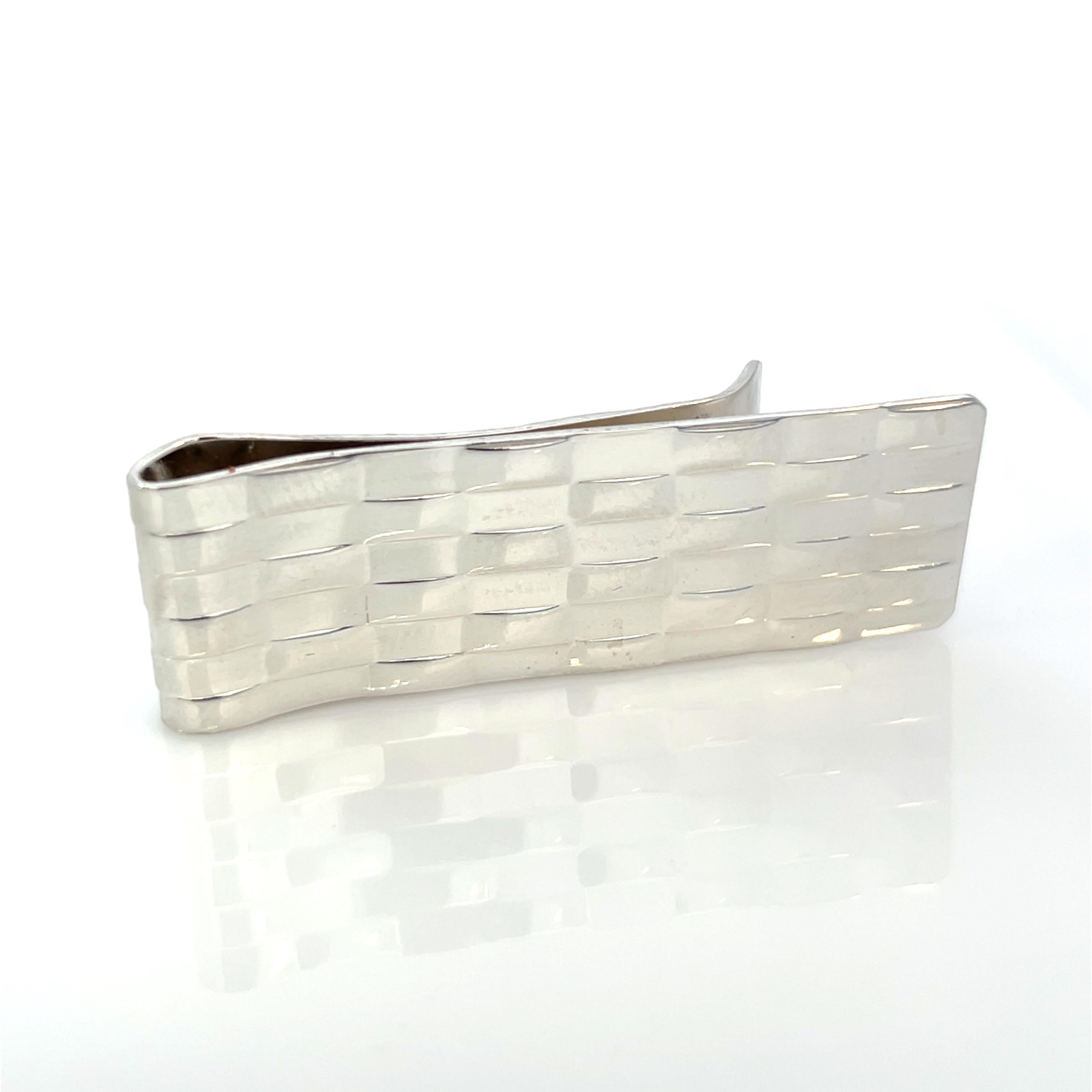 Tiffany & Co Estate Weave Pinza para billetes Plata de ley 16.6 gramos en venta 3