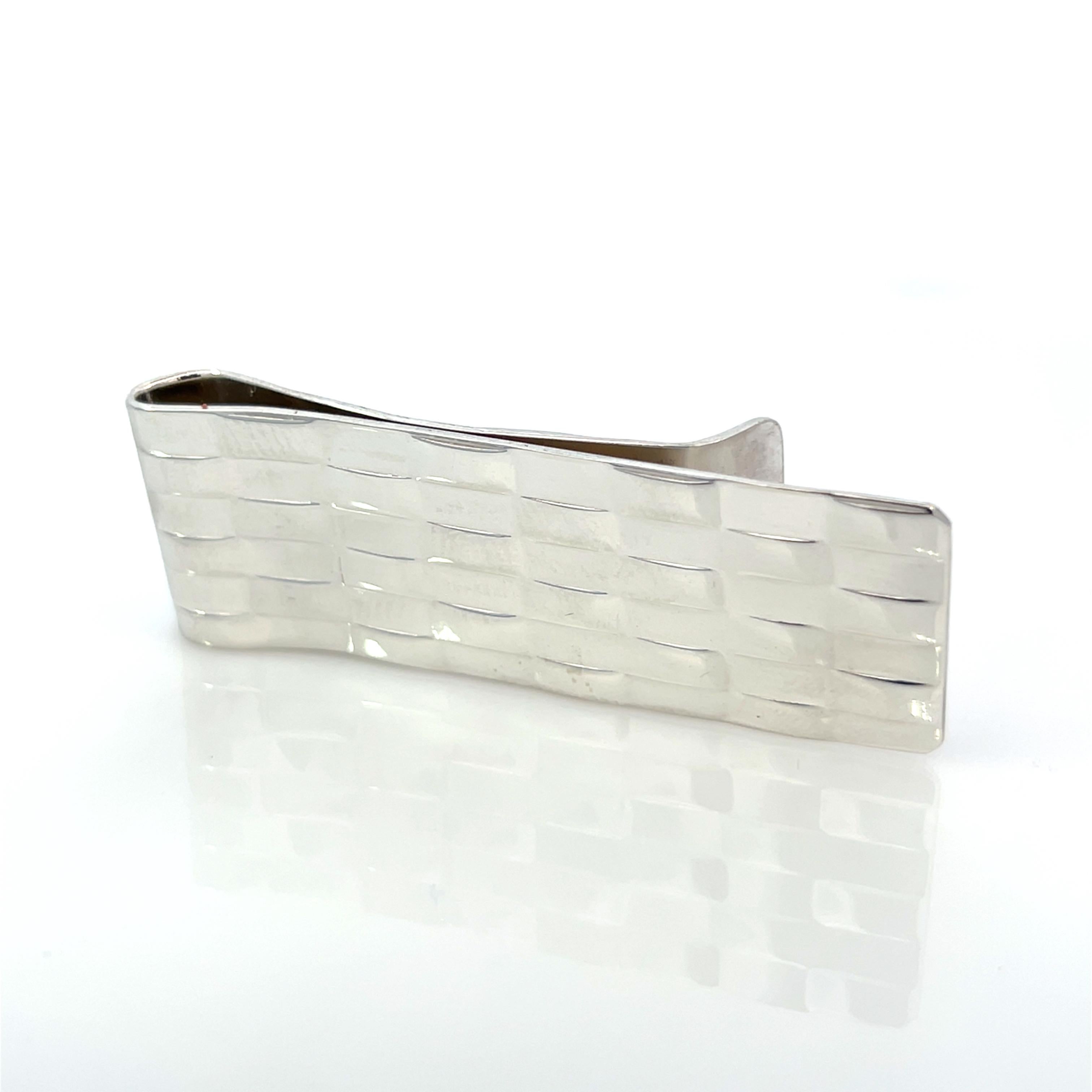 Tiffany & Co Estate Weave Pinza para billetes Plata de ley 16.6 gramos en venta 5