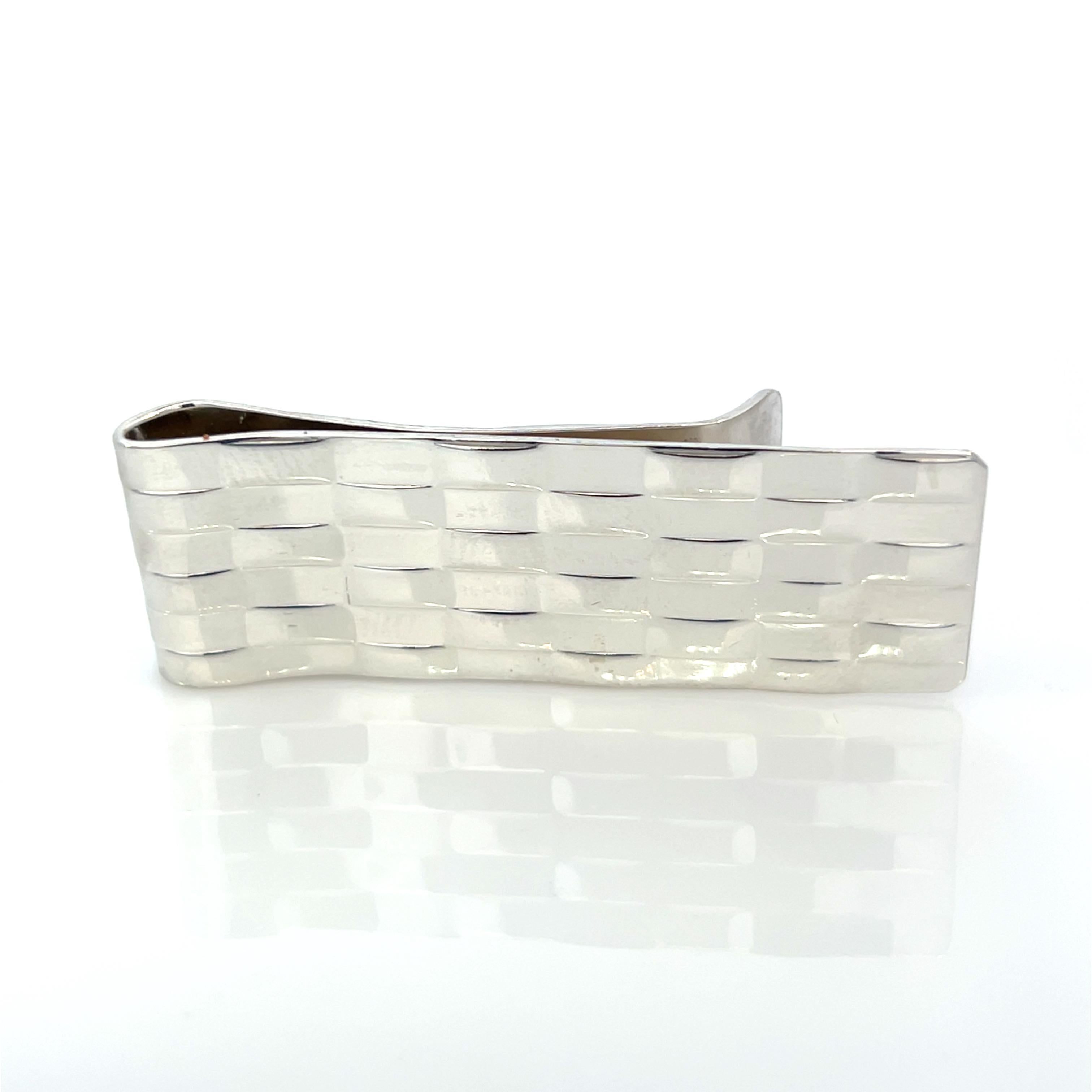 Tiffany & Co Estate Weave Pinza para billetes Plata de ley 16.6 gramos