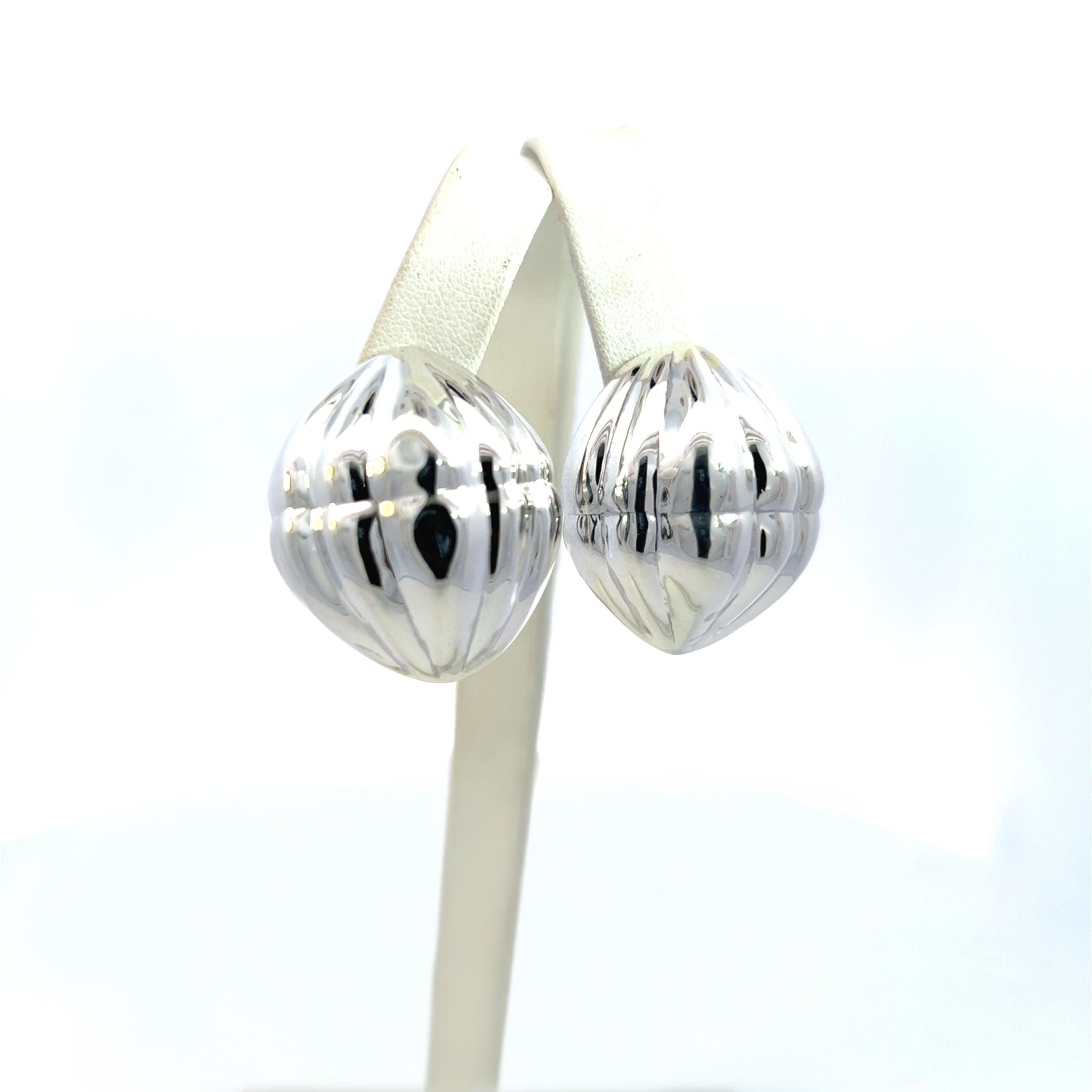Tiffany & Co. Estate XL Orecchini a clip in argento Sterling in vendita 6