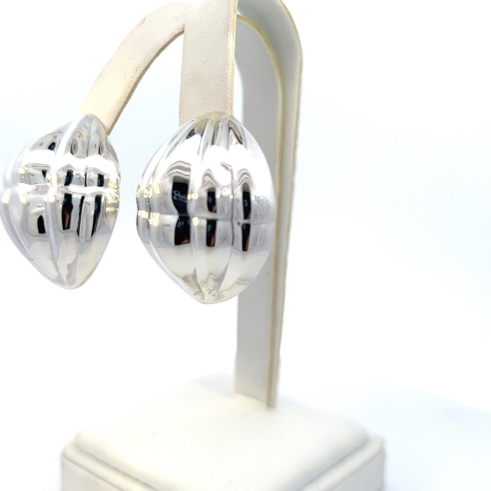 Tiffany & Co. Estate XL Orecchini a clip in argento Sterling in vendita 8