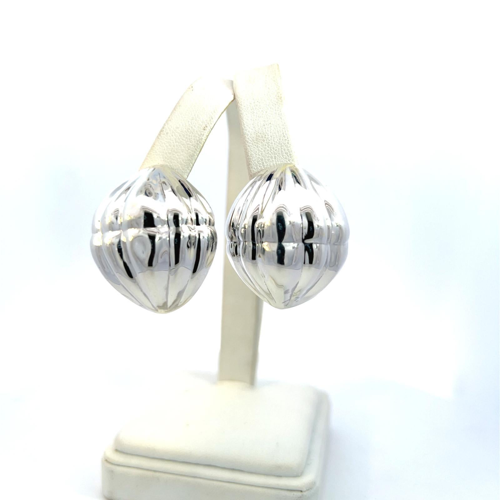 Tiffany & Co. Estate XL Orecchini a clip in argento Sterling in vendita 15