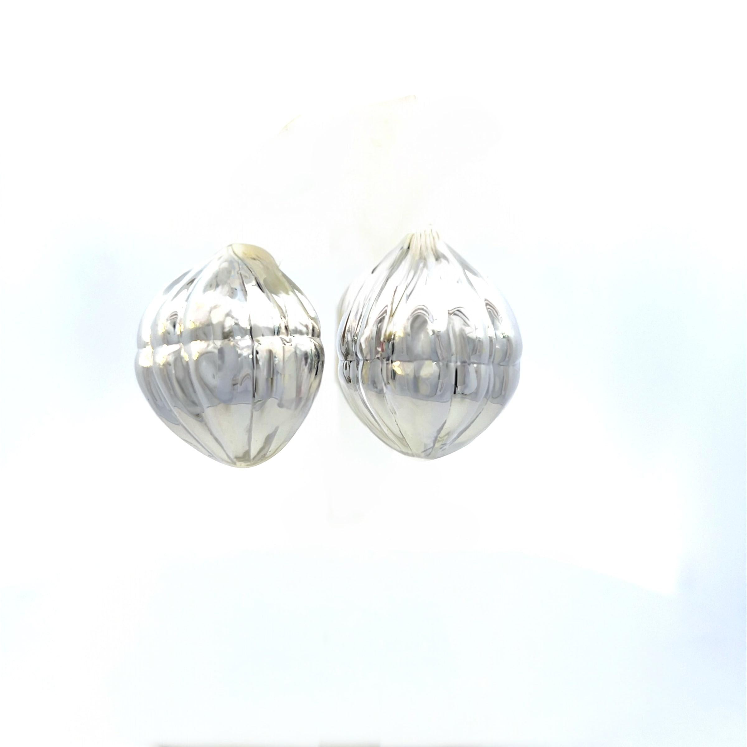 Tiffany & Co. Estate XL Orecchini a clip in argento Sterling in vendita 1