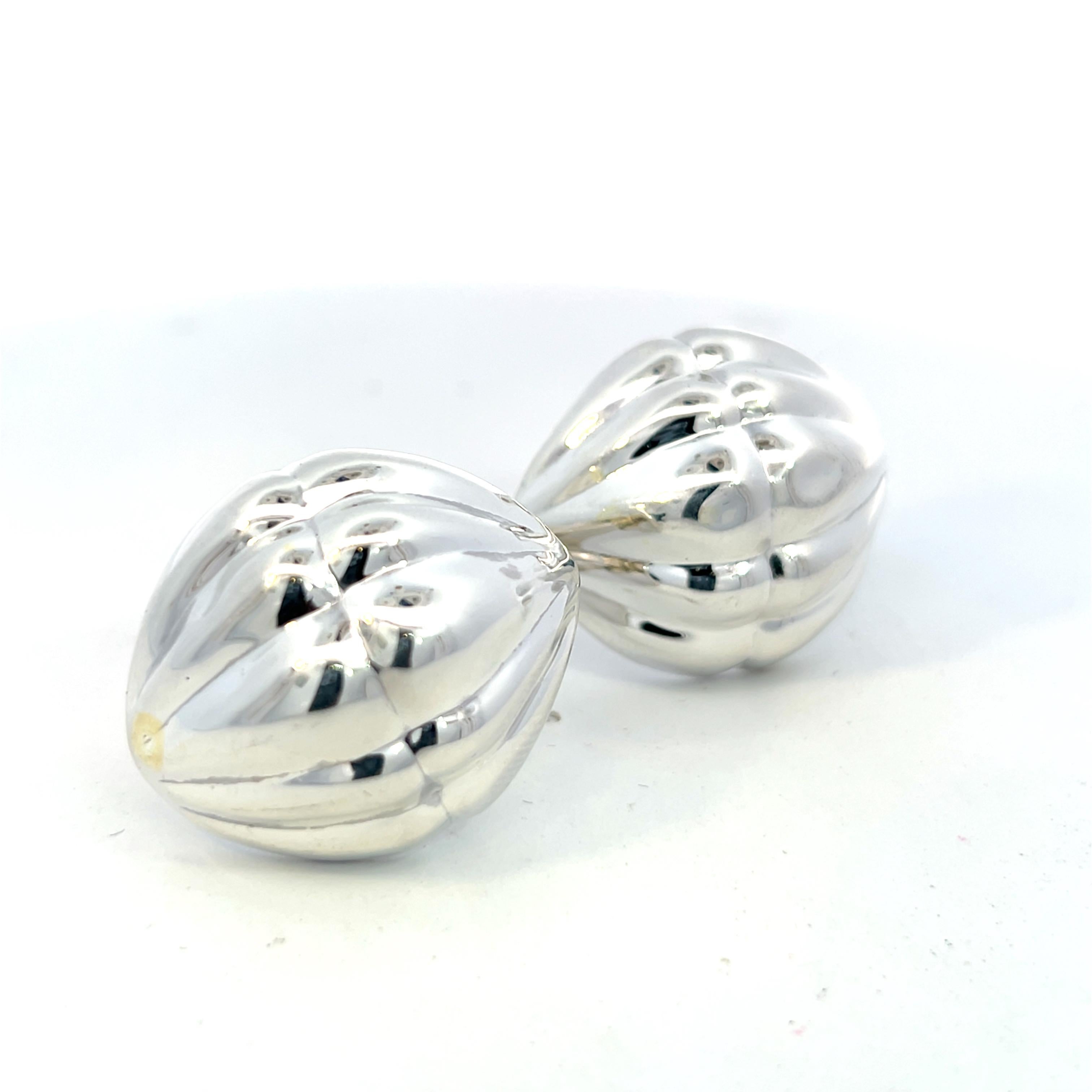 Tiffany & Co. Estate XL Orecchini a clip in argento Sterling in vendita 2