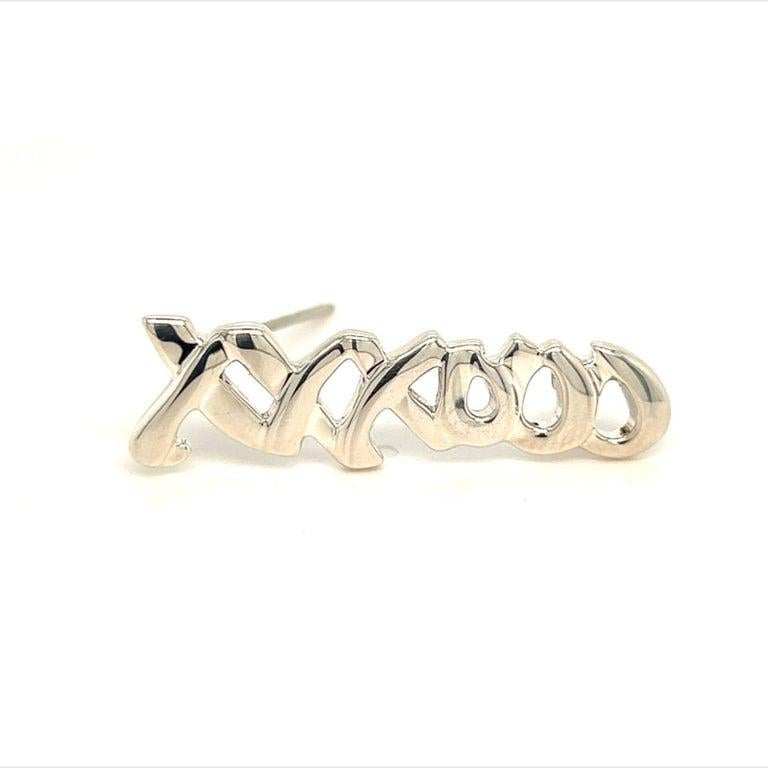 Tiffany & Co Estate XXXOOO Brooch Sterling Silver 1.75