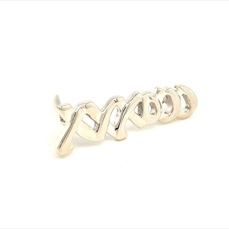 Tiffany & Co Estate XXXOOO Brooch Sterling Silver 1.75