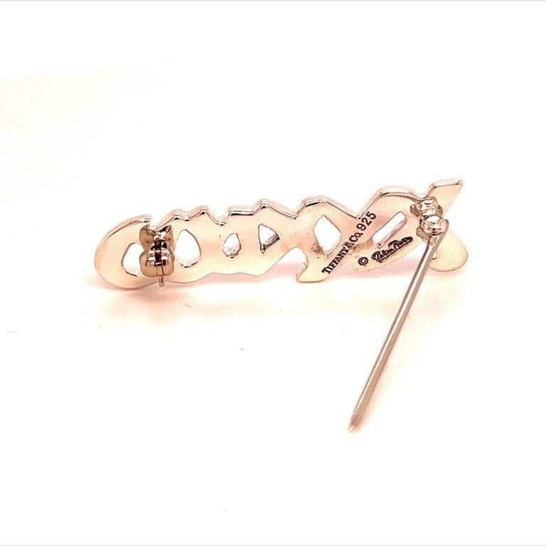 Tiffany & Co Estate XXXOOO Brooch Sterling Silver 1.75