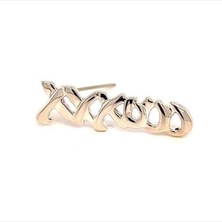 Tiffany & Co Estate XXXOOO Broche en argent sterling 1,75