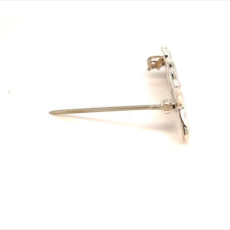 Tiffany & Co Estate XXXOOO Brooch Sterling Silver 1.75