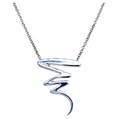 Tiffany & Co Estate Zig Zag Necklace 16" Sterling Silver By Paloma Picasso 