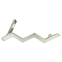 Tiffany 
Co Estate Zigzag Wave Brooch Pin Sterling Silver By Paloma Picasso