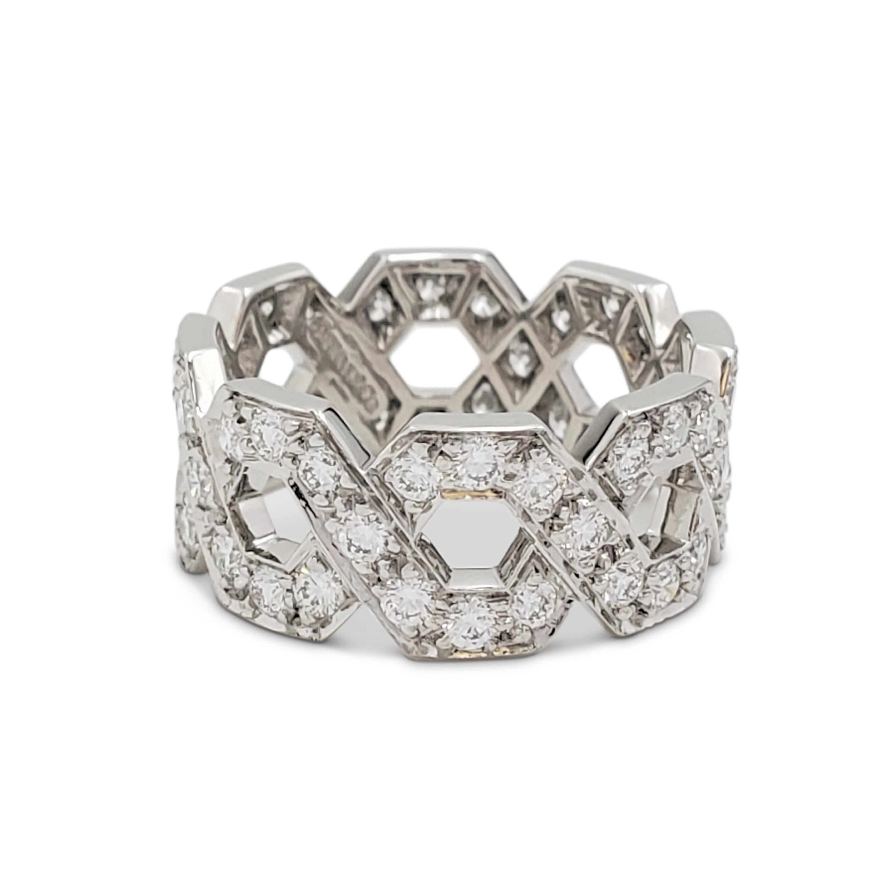 Round Cut Tiffany & Co. 'Eternal Link' Platinum Diamond Band