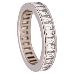 Tiffany & Co. Eternity Band Ring in Platinum with 2.60 Ctw VVS Diamonds with Box