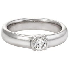Tiffany & Co. Etoile 0.33 Carat Diamond Solitaire Ring Platinum Pre Owned