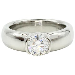 Tiffany & Co. Etoile 1.12 Carat Round Diamond Solid Platinum Solitaire Ring