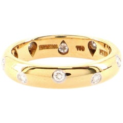 Tiffany & Co. Etoile 18 Karat Yellow Gold with Diamonds Band Ring 6.25 - 53